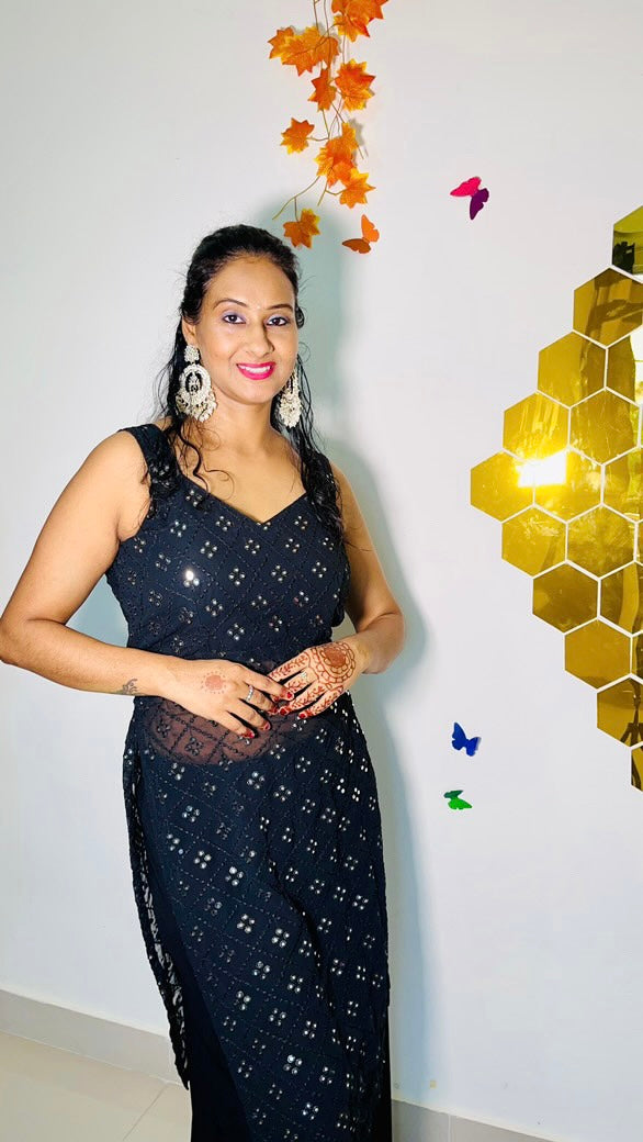 Urvashi’s Twilight Black Gulnaz Kurta