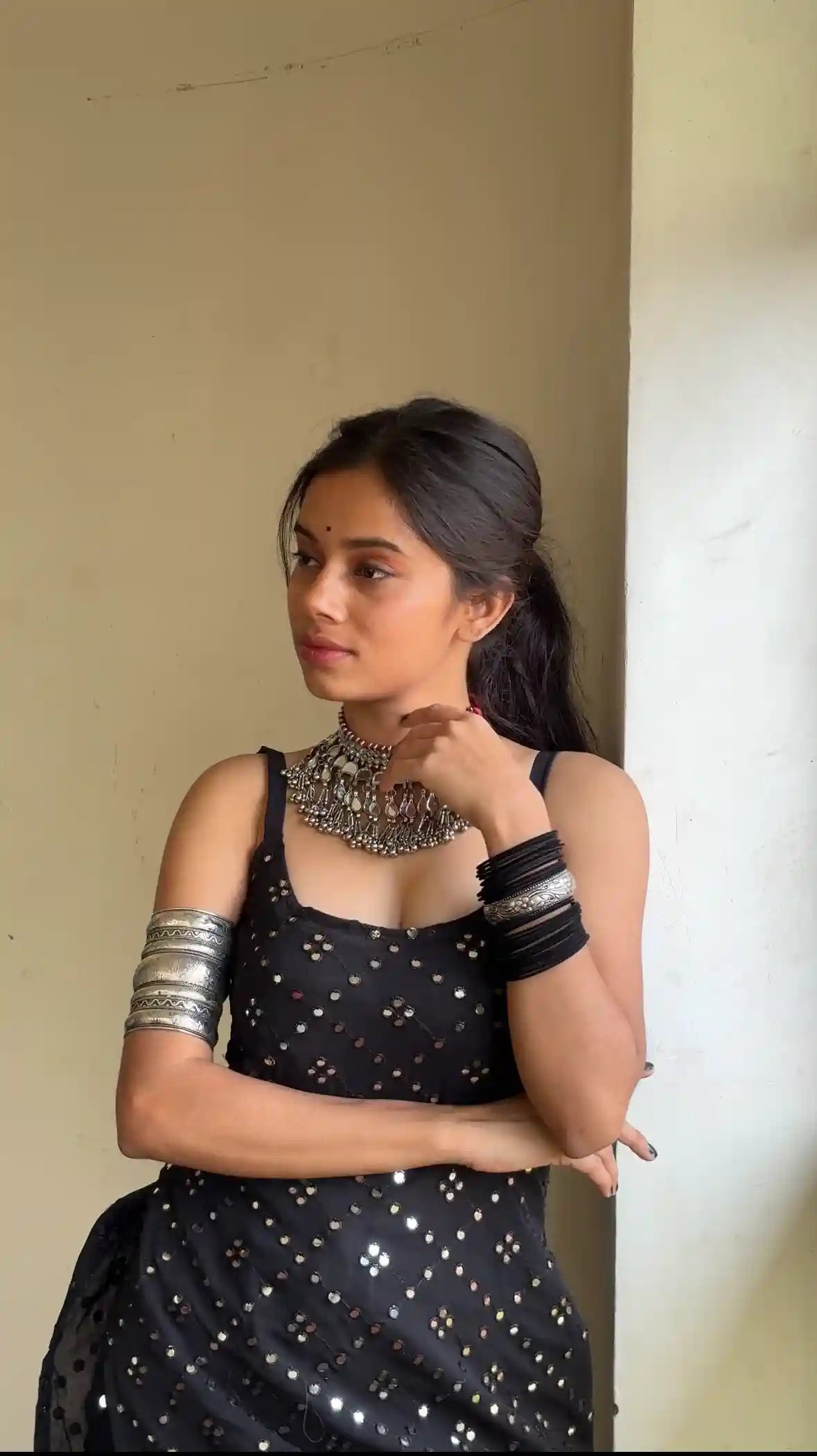 Pinal’s Black Mirror Gulnaz Kurta - Passion for Fashion by Shivani