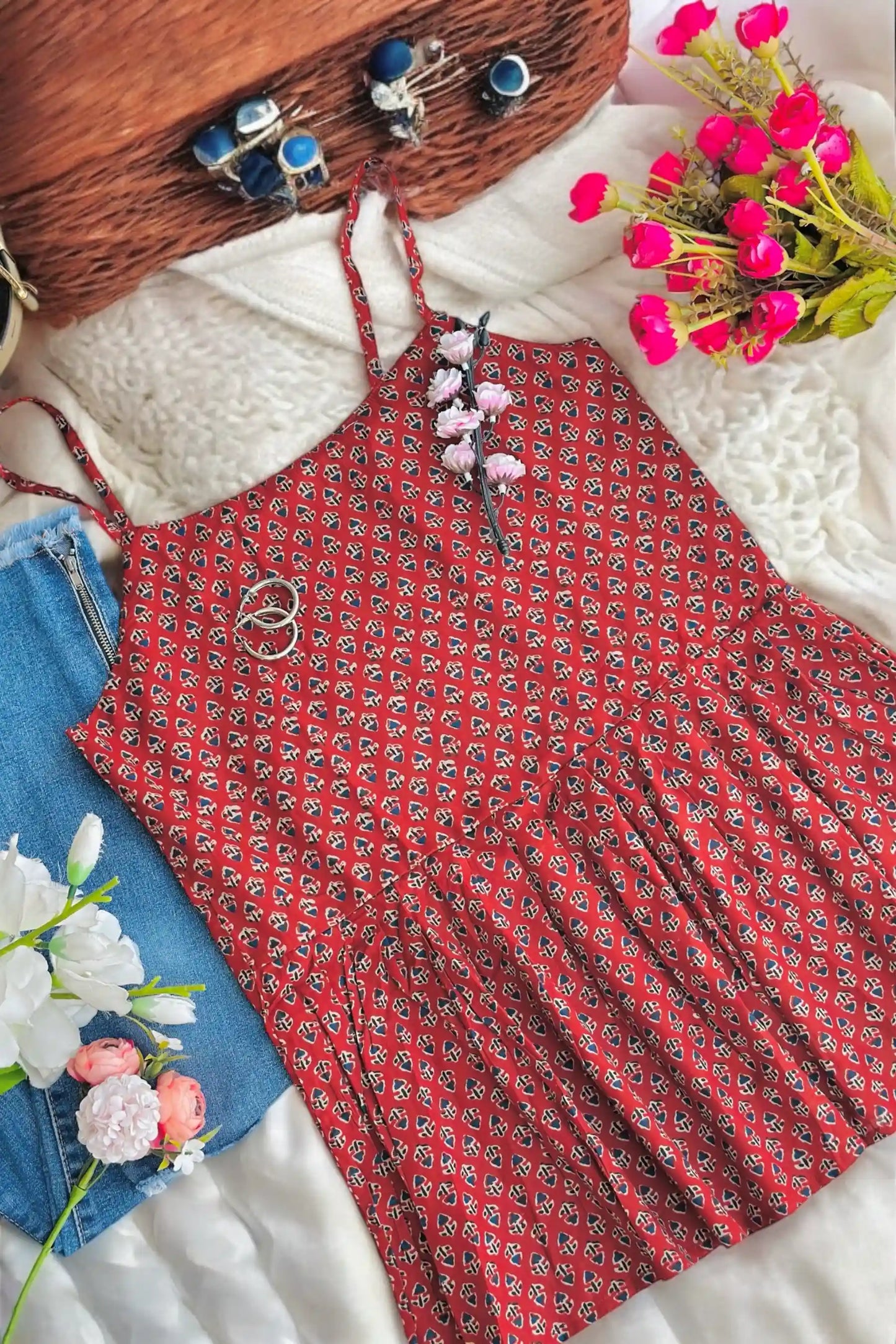 Soft Cotton Maroon Peplum Top