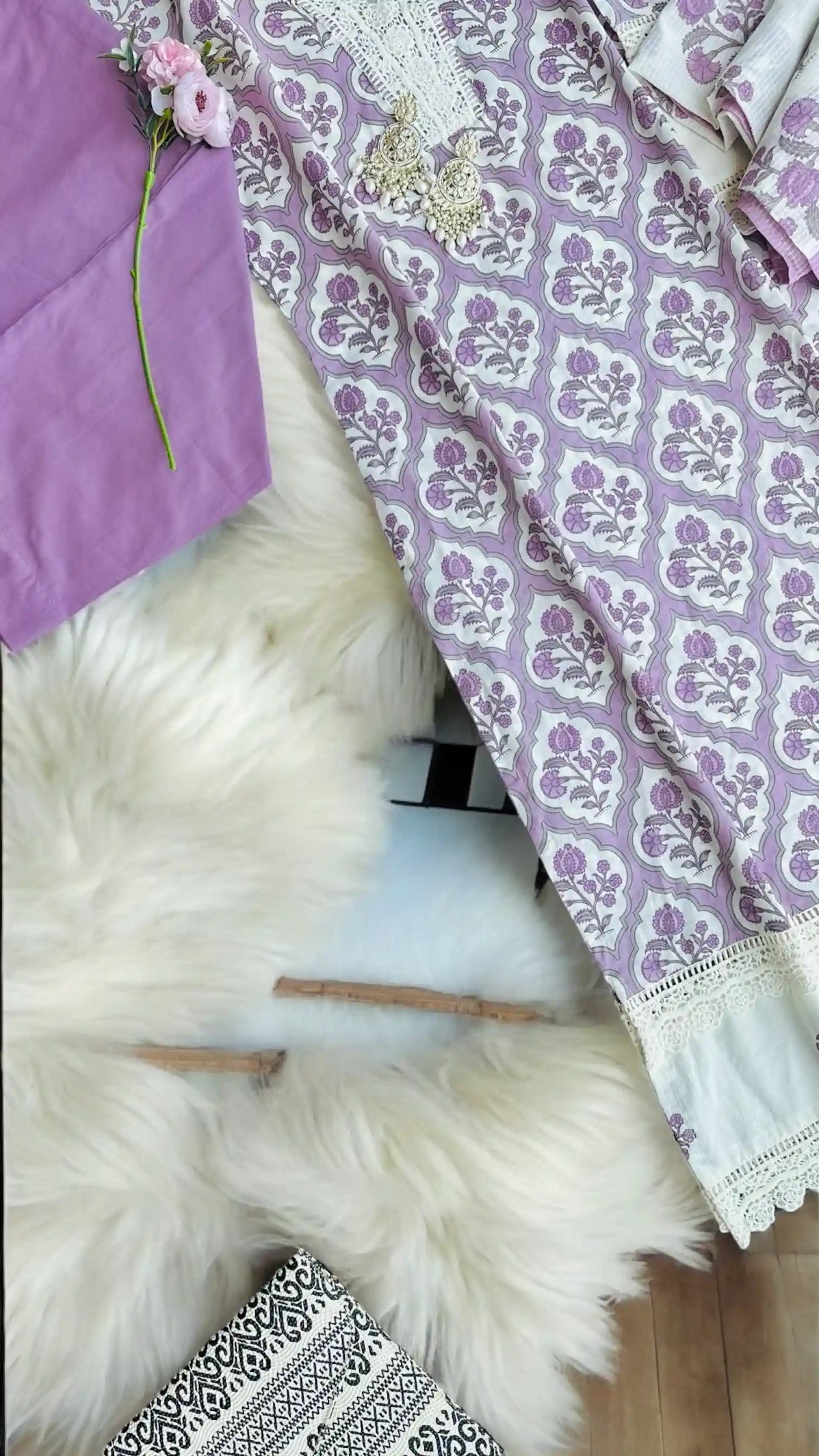 Lilac Block Meher Suit Set - Passion for Fashion by Shivani