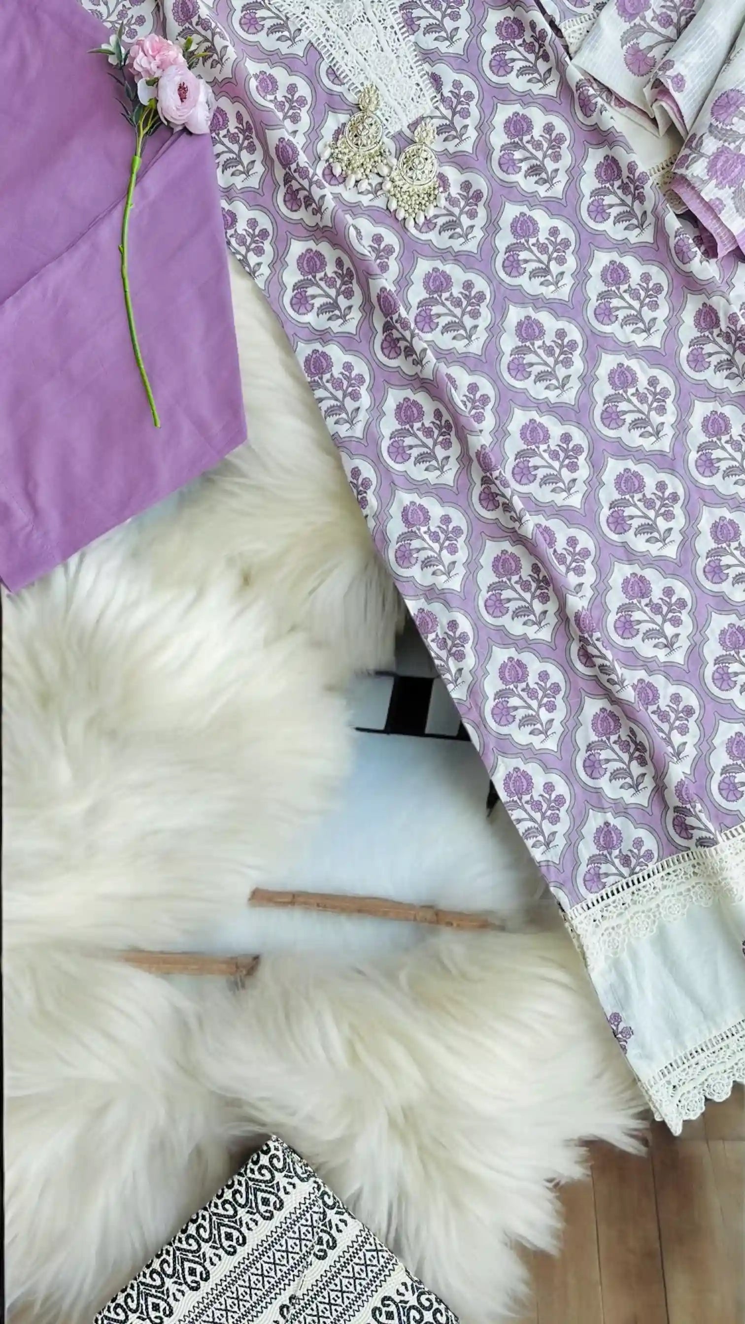Lilac Block Meher Suit Set - Passion for Fashion by Shivani