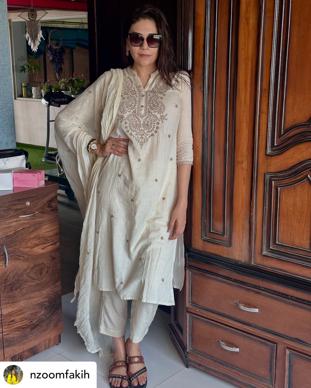 Ivory Embroidered Meher Suit Set