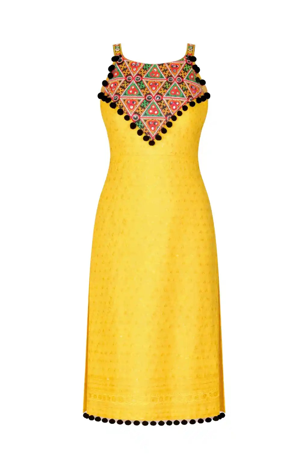 Bloom Yellow Gulnaz Embroidered Kurta