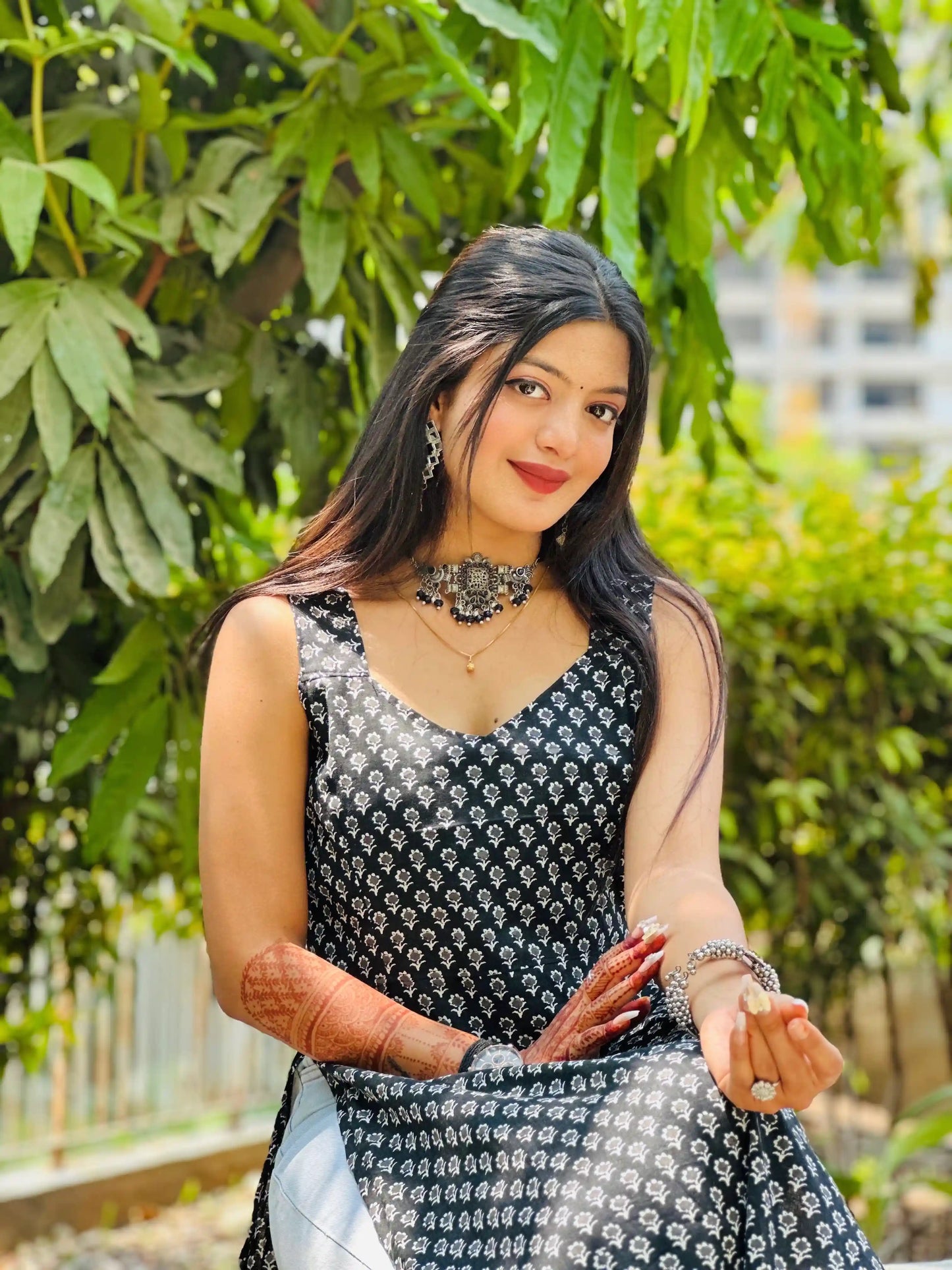 Black Jaipuri Mulmul Kurta