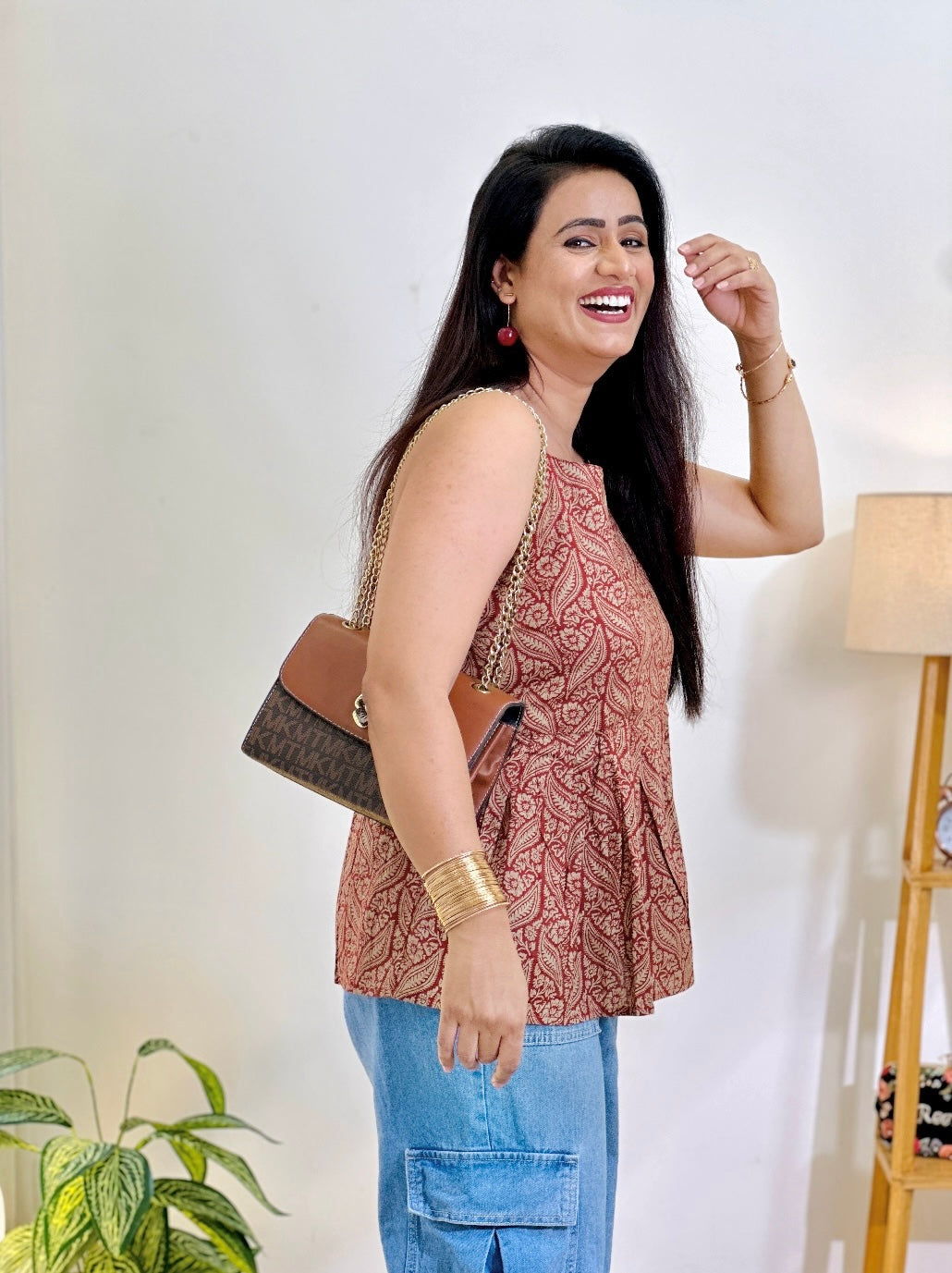Soft Cotton Kalamkari Peplum Top