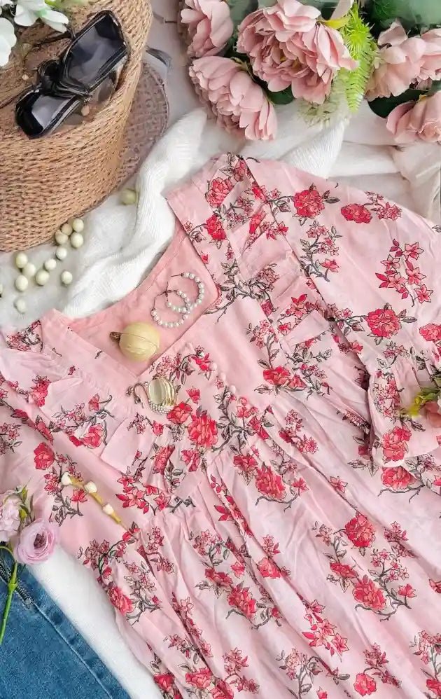 Pretty Pink Frill Peplum Top - Passion for Fashion by Shivani