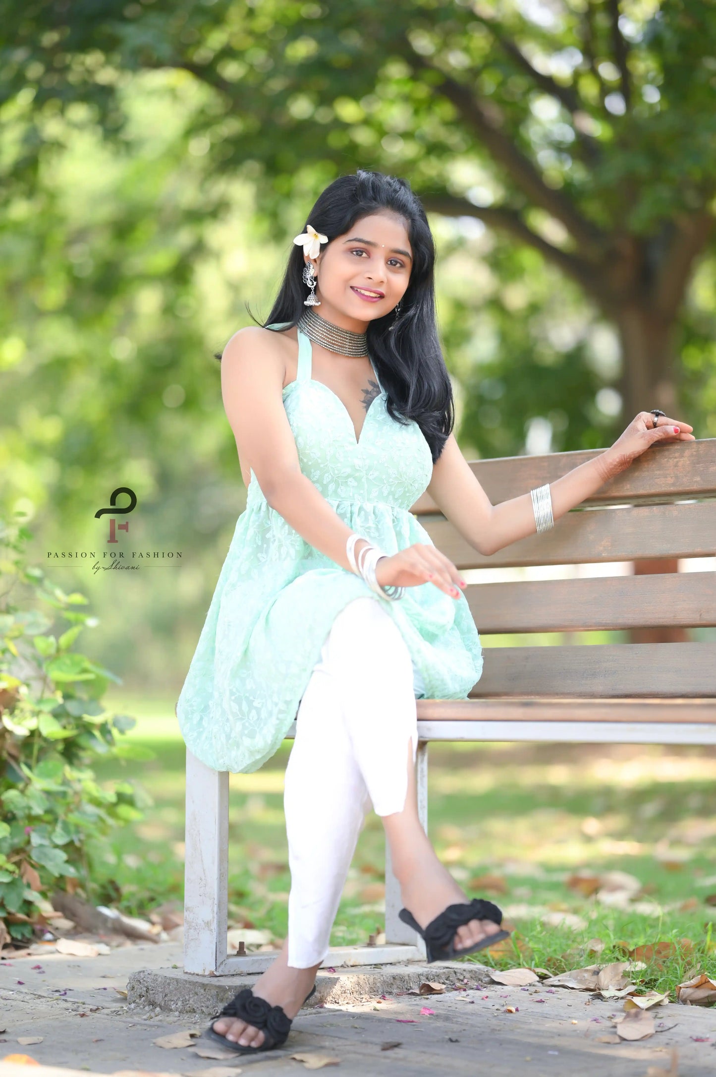 Blush Green Gulnaz Peplum Top