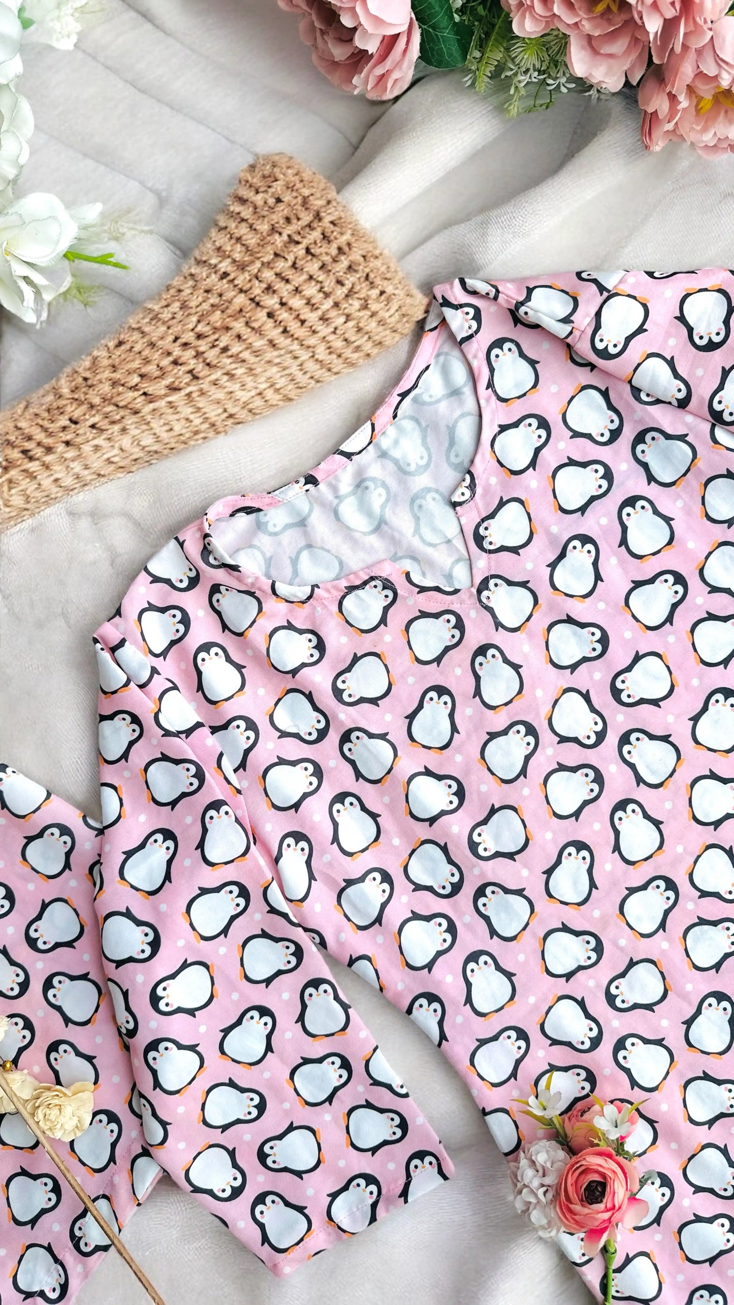 Cute Penguin Comfy Lounge Shorts Set - Passion for Fashion by Shivani