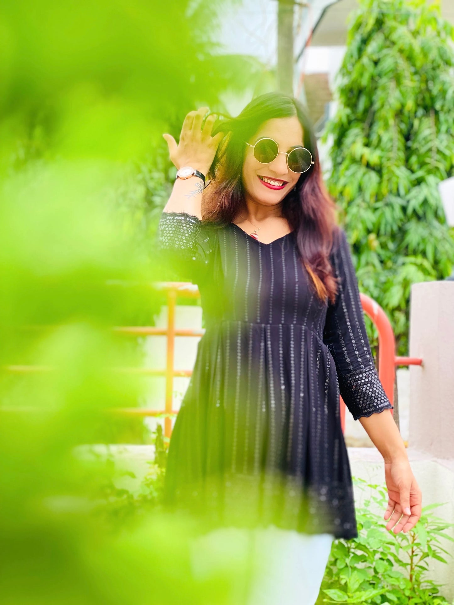 Pitch Black Gulnaz Peplum Top