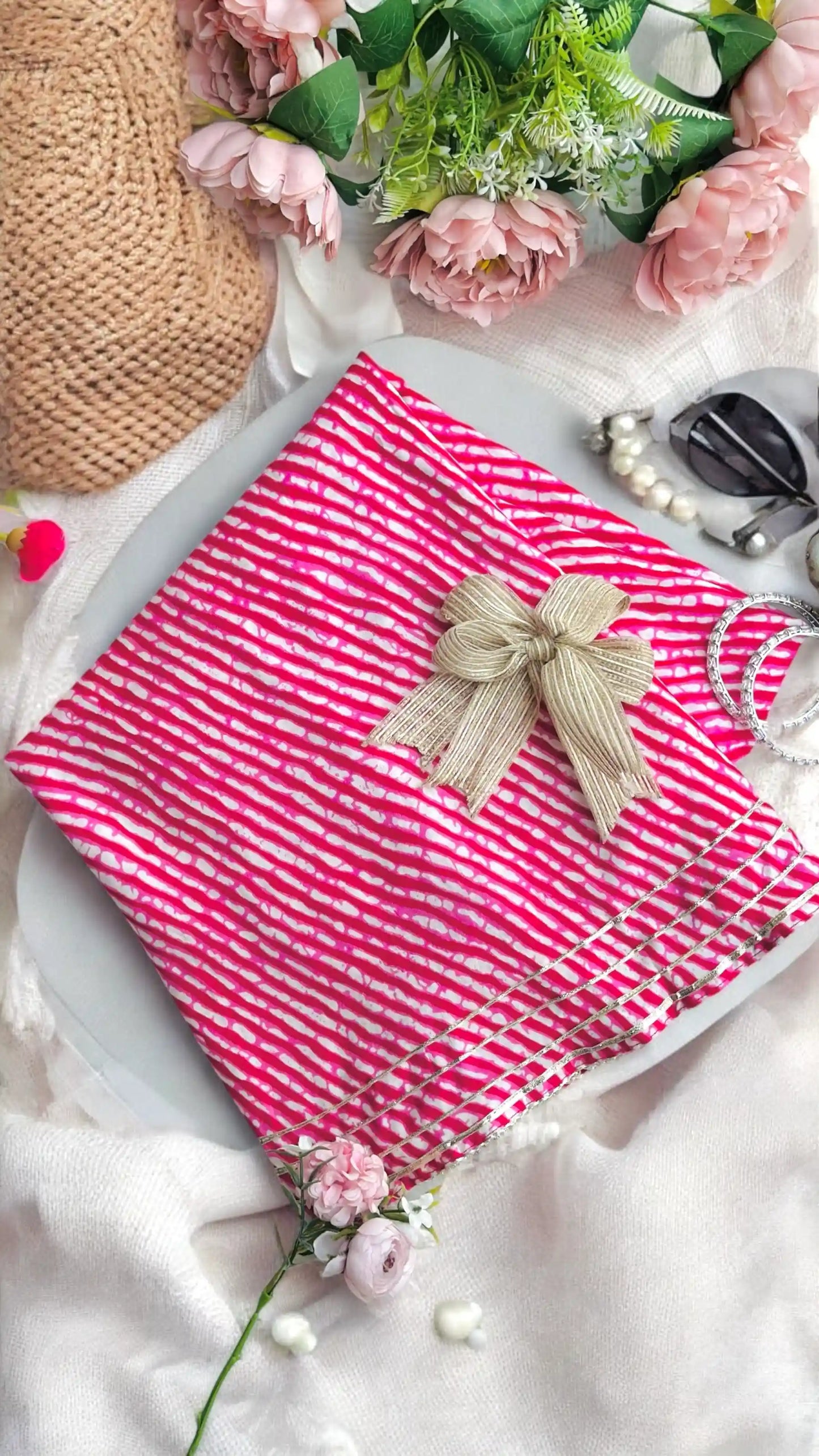 Pink Lehriya Jaipuri Twirl Skirt - Passion for Fashion by Shivani