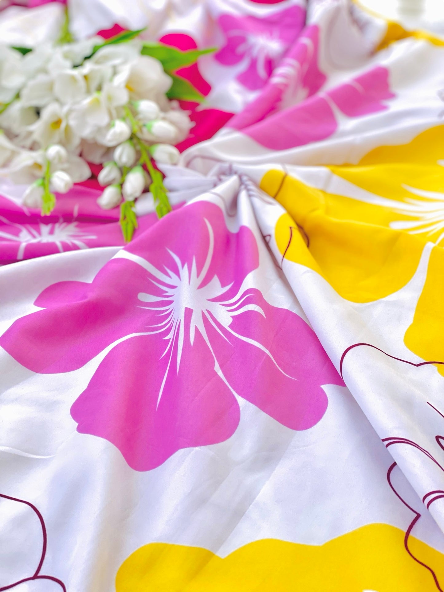Blush White All Season Long Jaipuri Blanket