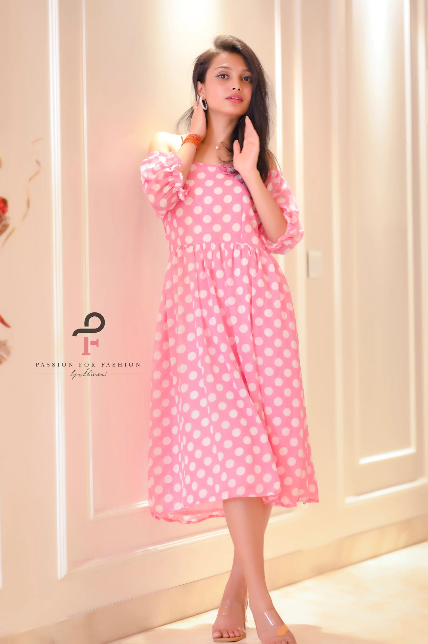 Pretty In Pink Polka Twirl Dress