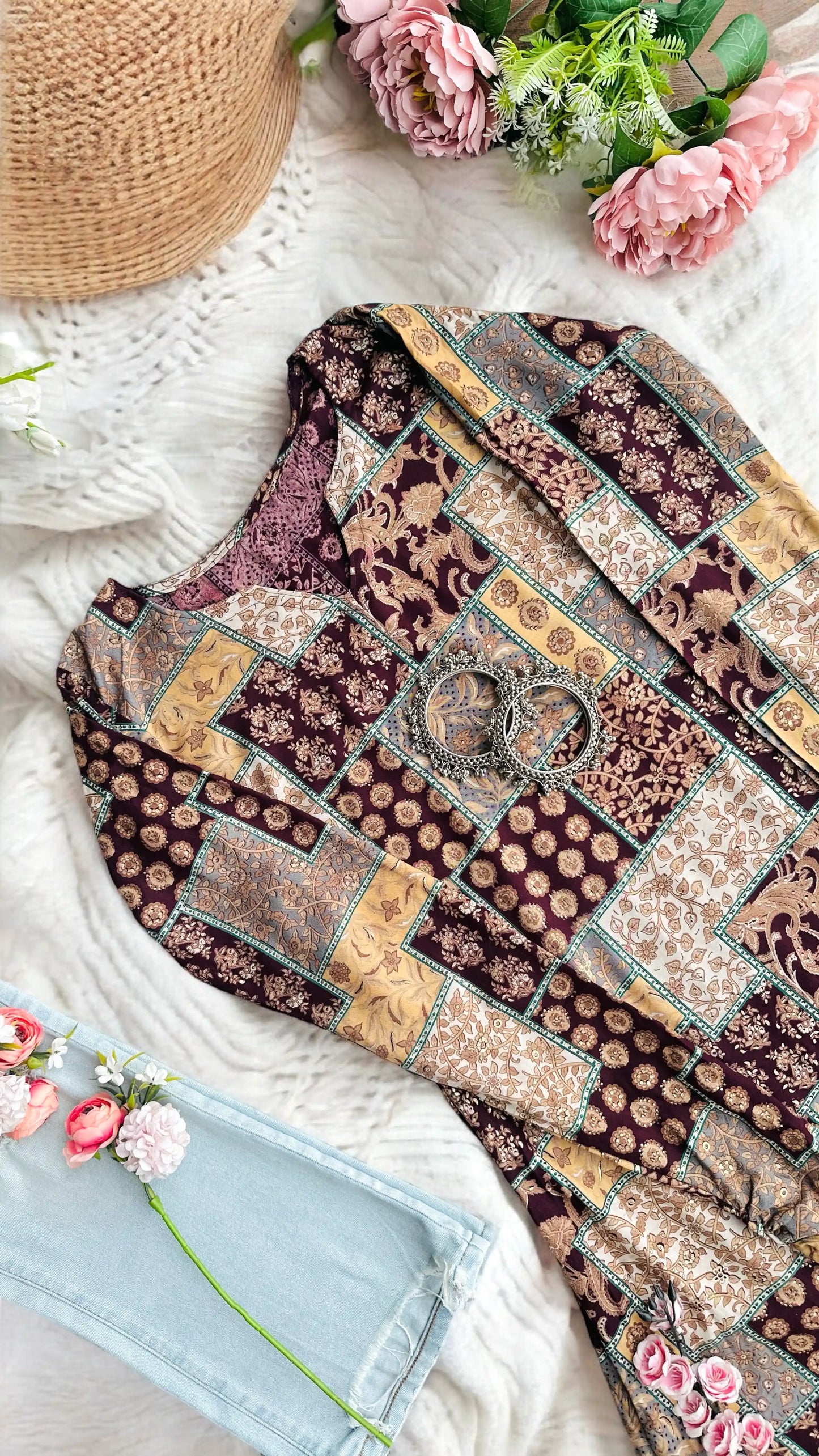 Vintage Mosaic Charm Kurta