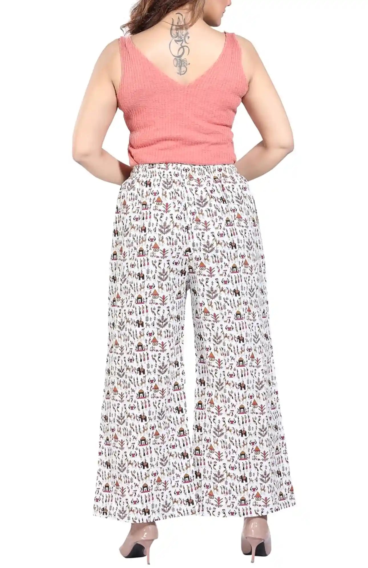 White Jaipuri Palazzo Pants - Passion for Fashion by Shivani