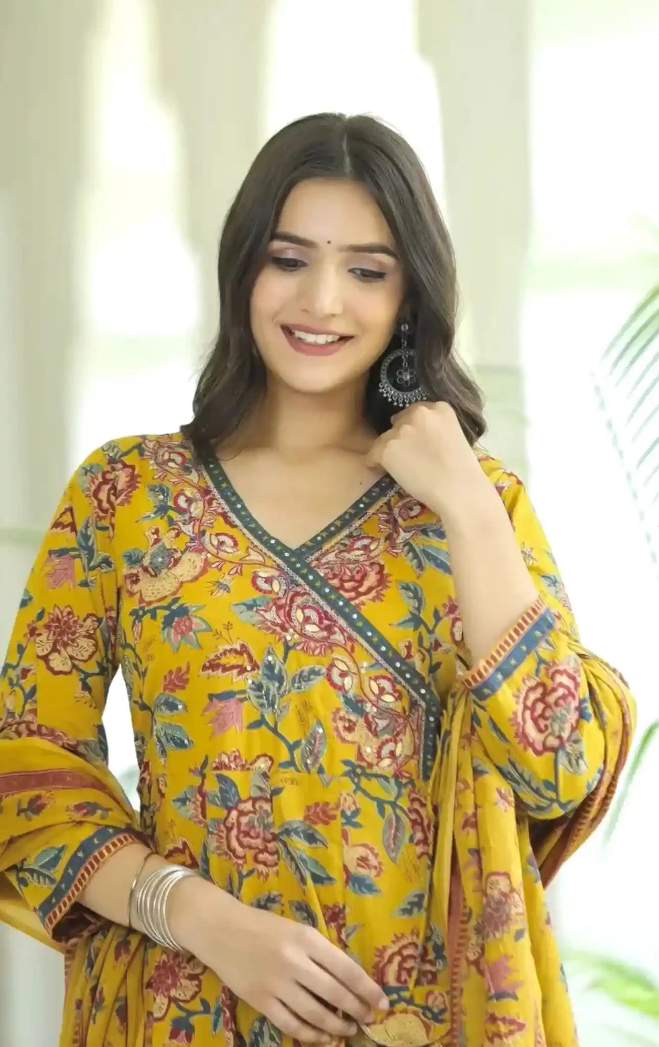 Mustard Angrakha Meher Suit Set