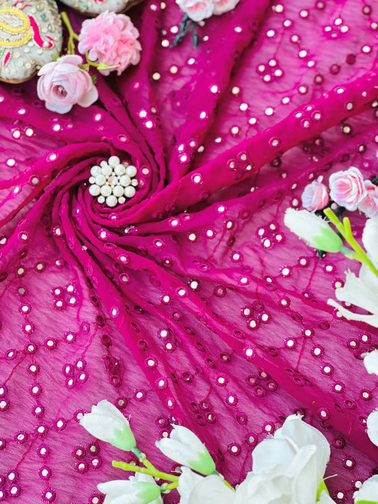 Grapy Wine Mirror Fabric Cut - Passion for Fashion by Shivani
