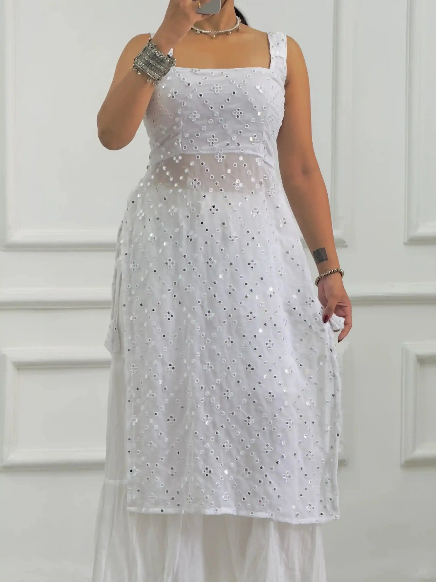 Naveli’s White Embroidered Gulnaz Kurta - Passion for Fashion by Shivani