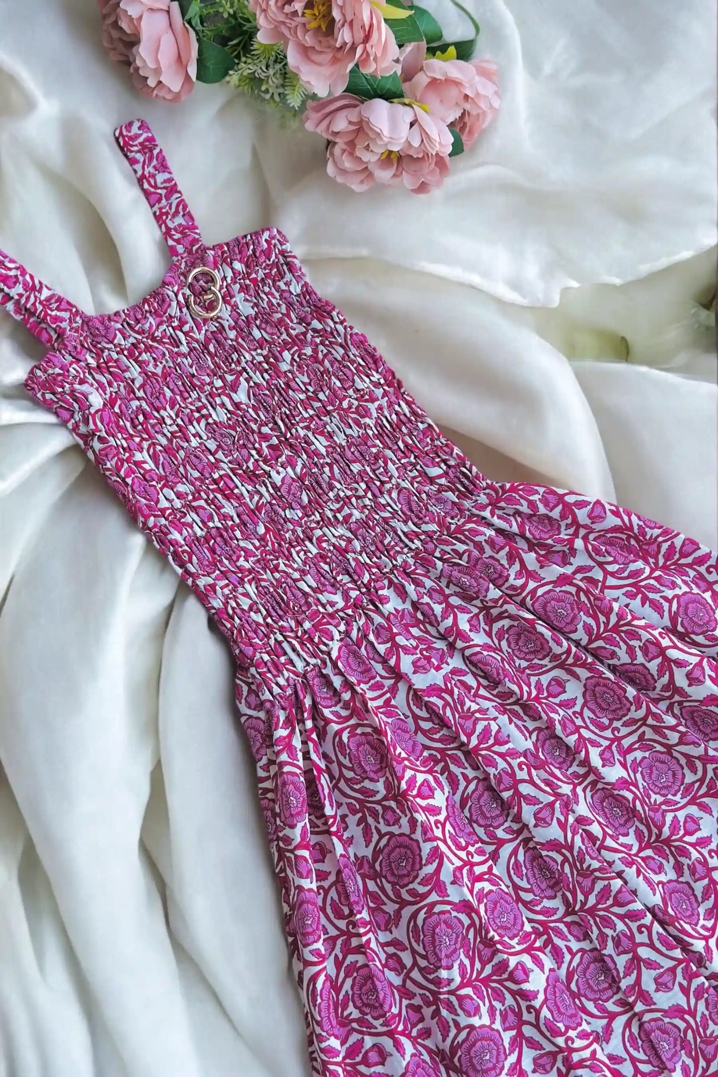 Jaipuri Pink Smoky Twirl Dress