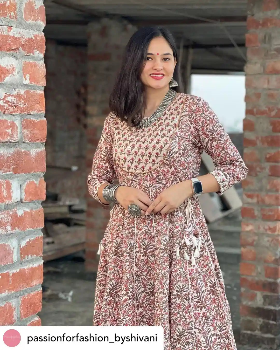 Jaipuri Meher Anarkali Suit Set