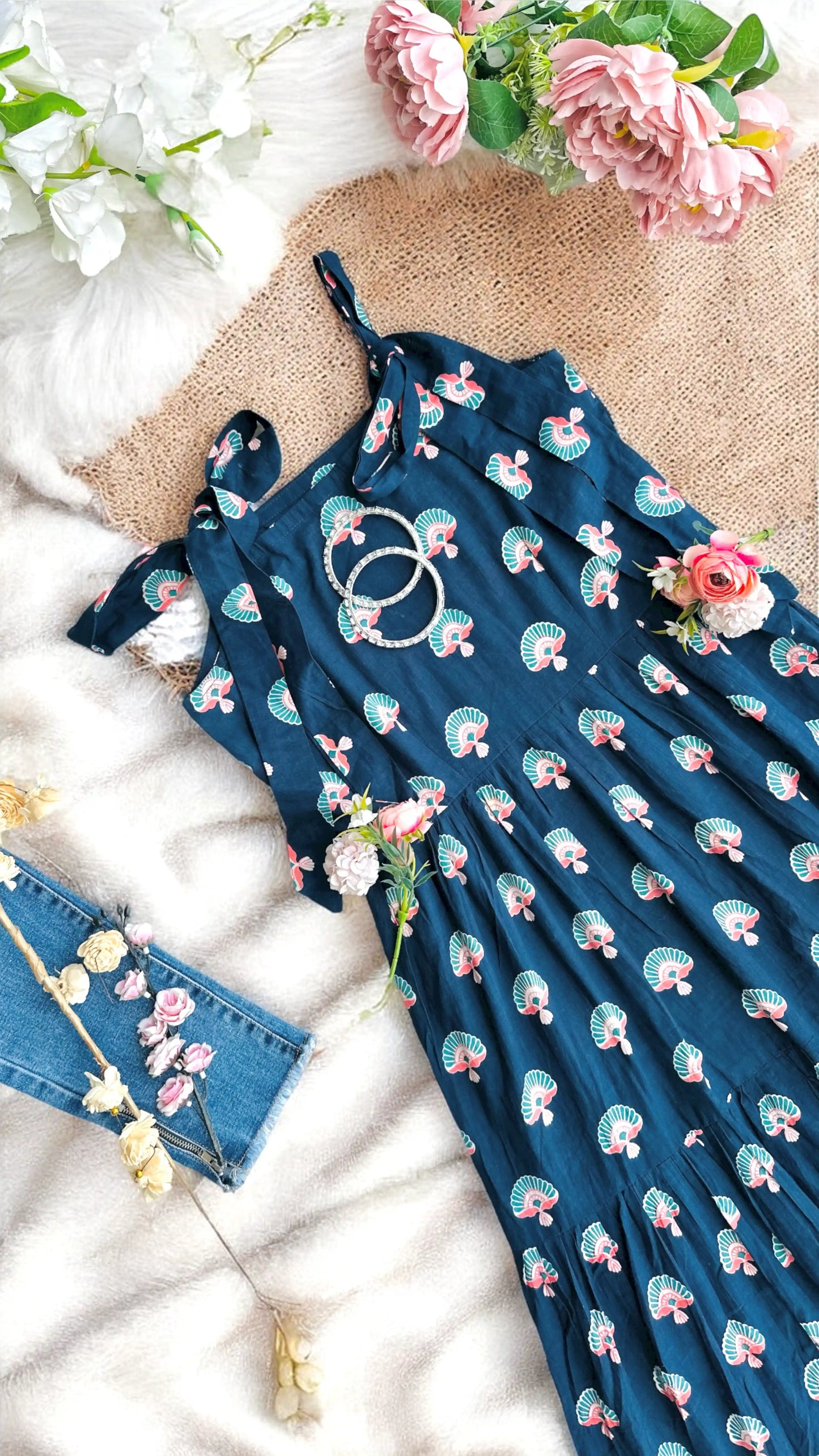 Vaasavi's Swedish Blue Twirl Dress - Passion for Fashion by Shivani