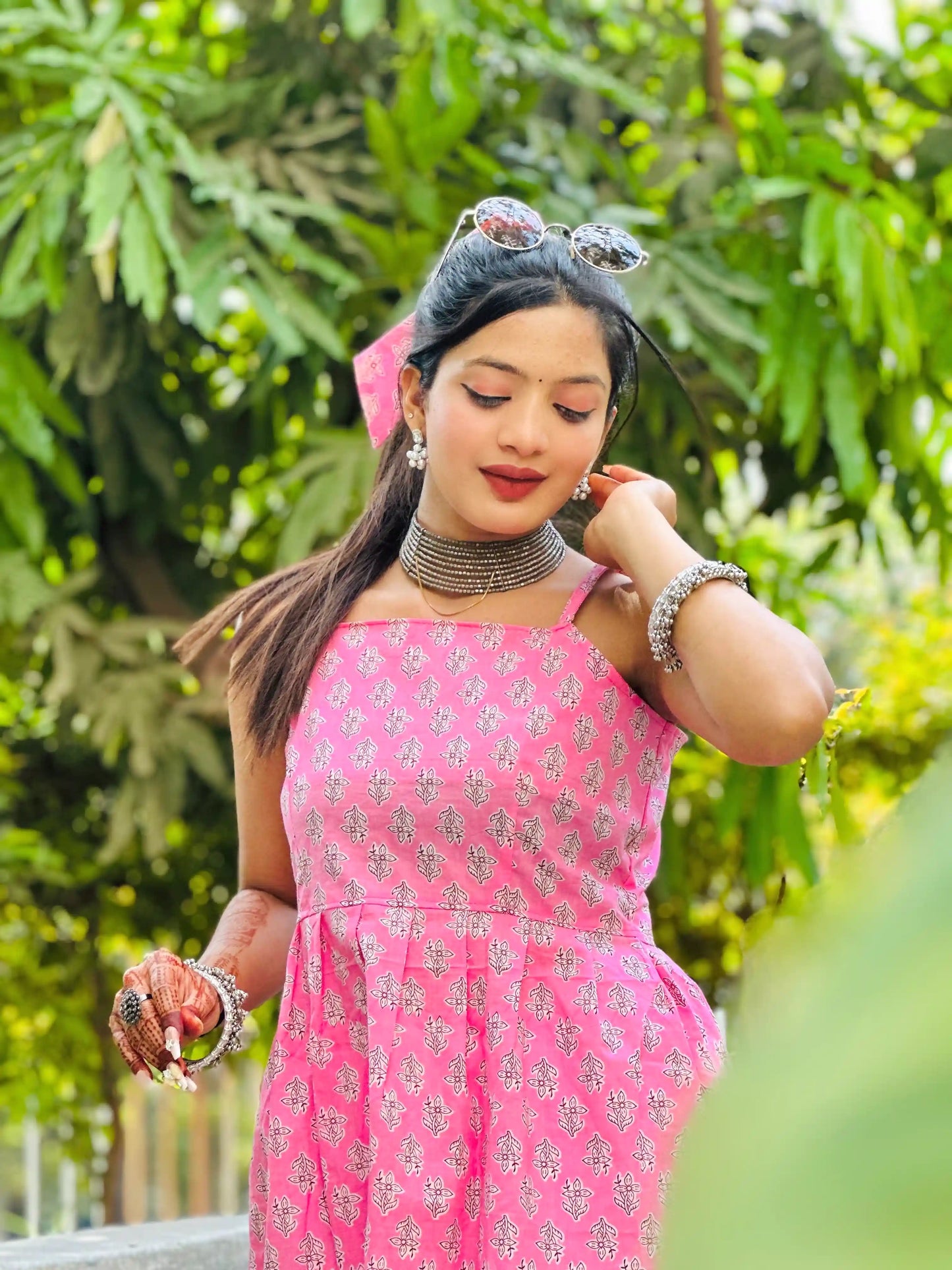 Pretty Pink Jaipuri Short Top