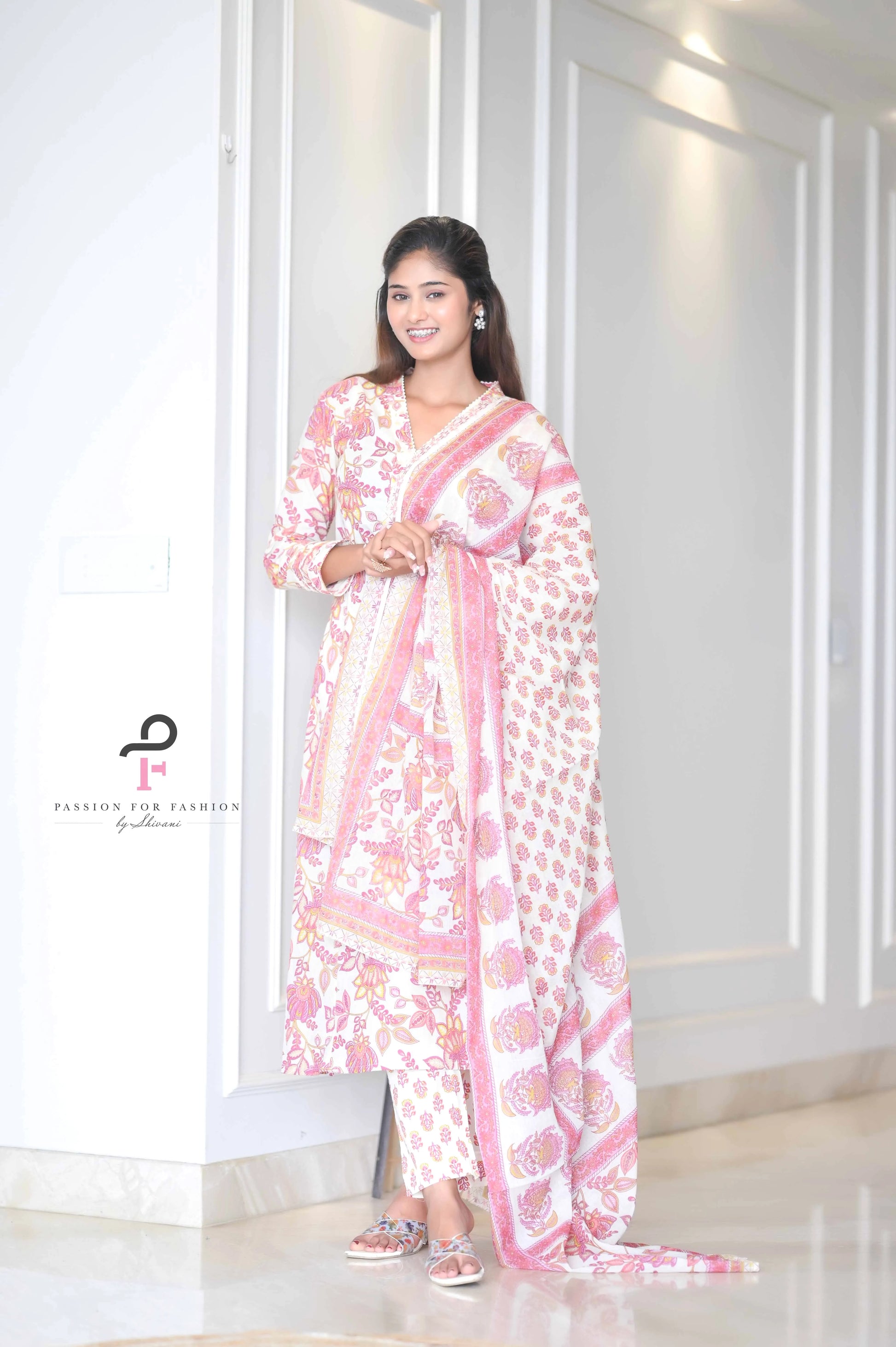 Kalamkari Meher MulMul Suit Set - Passion for Fashion by Shivani