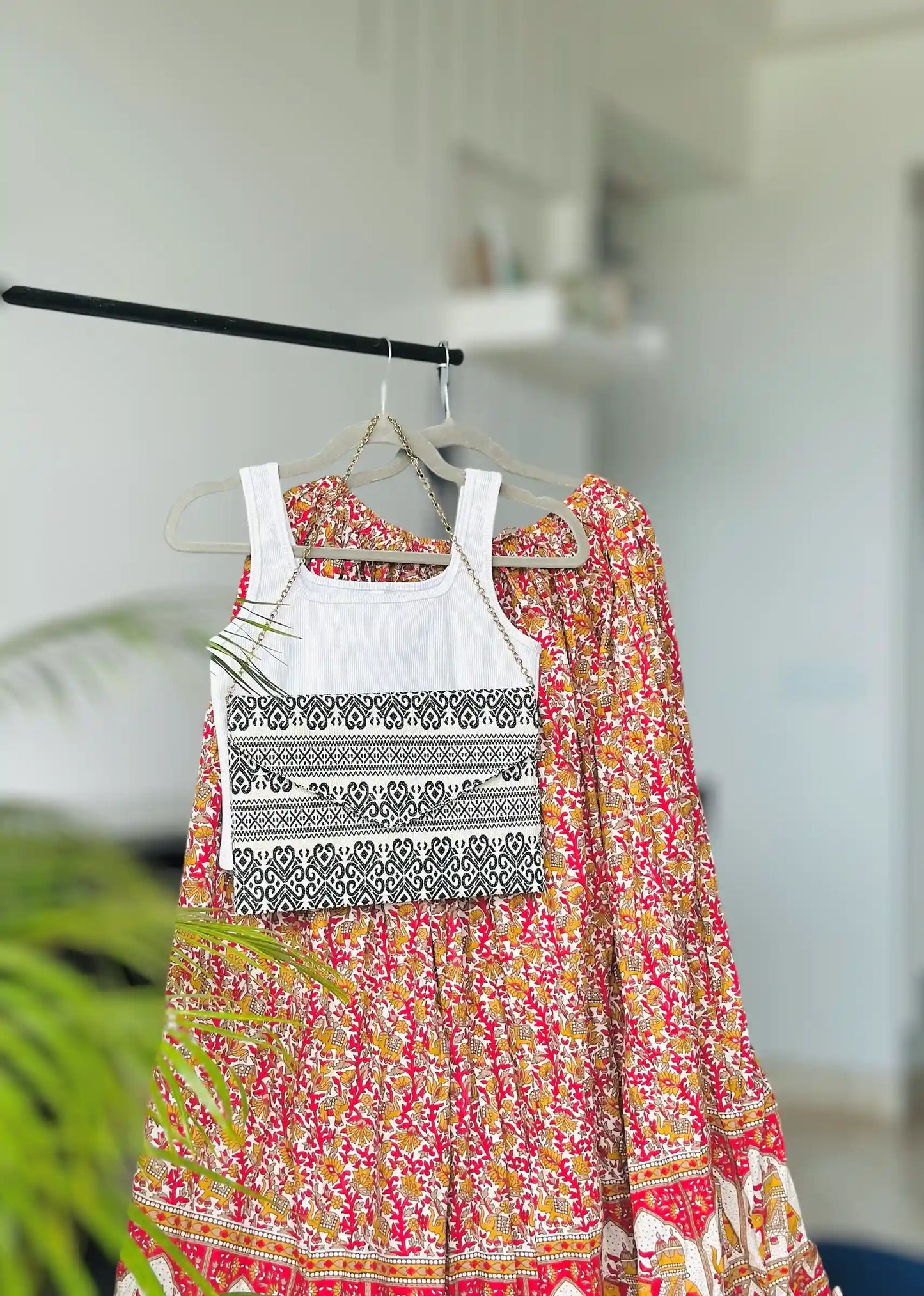 Mustard Elephant Jaipuri Twirl Skirt
