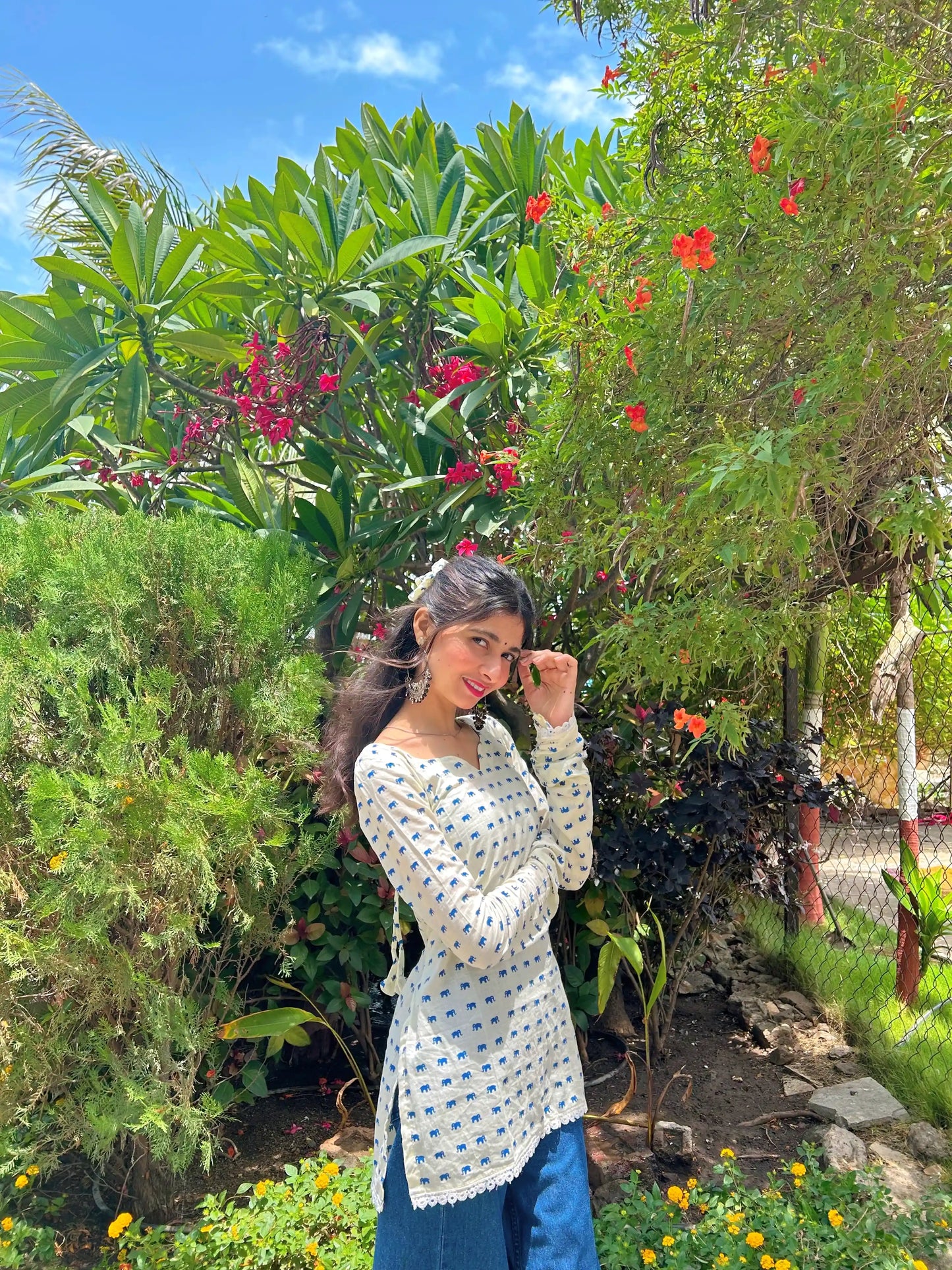 NeelHathi Jaipuri Cotton Kurta