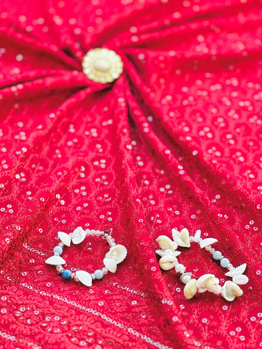 Scarlet Maroon Sequence Fabric Cut - Passion for Fashion by Shivani