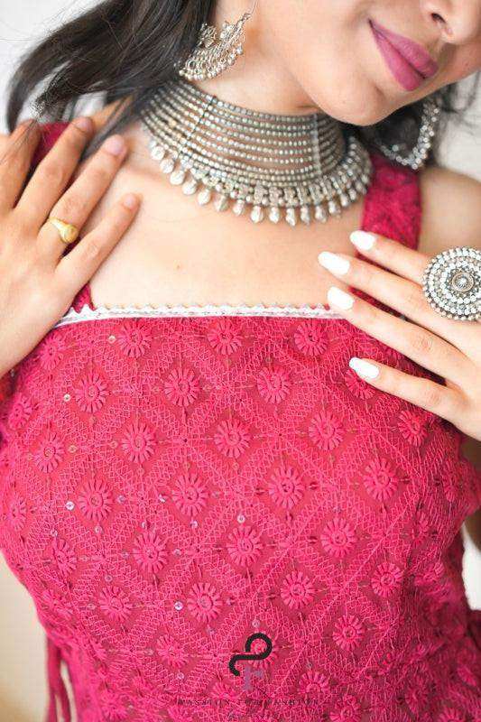 Rosebloom Maroon Dori Gulnaz Kurta - Passion for Fashion by Shivani