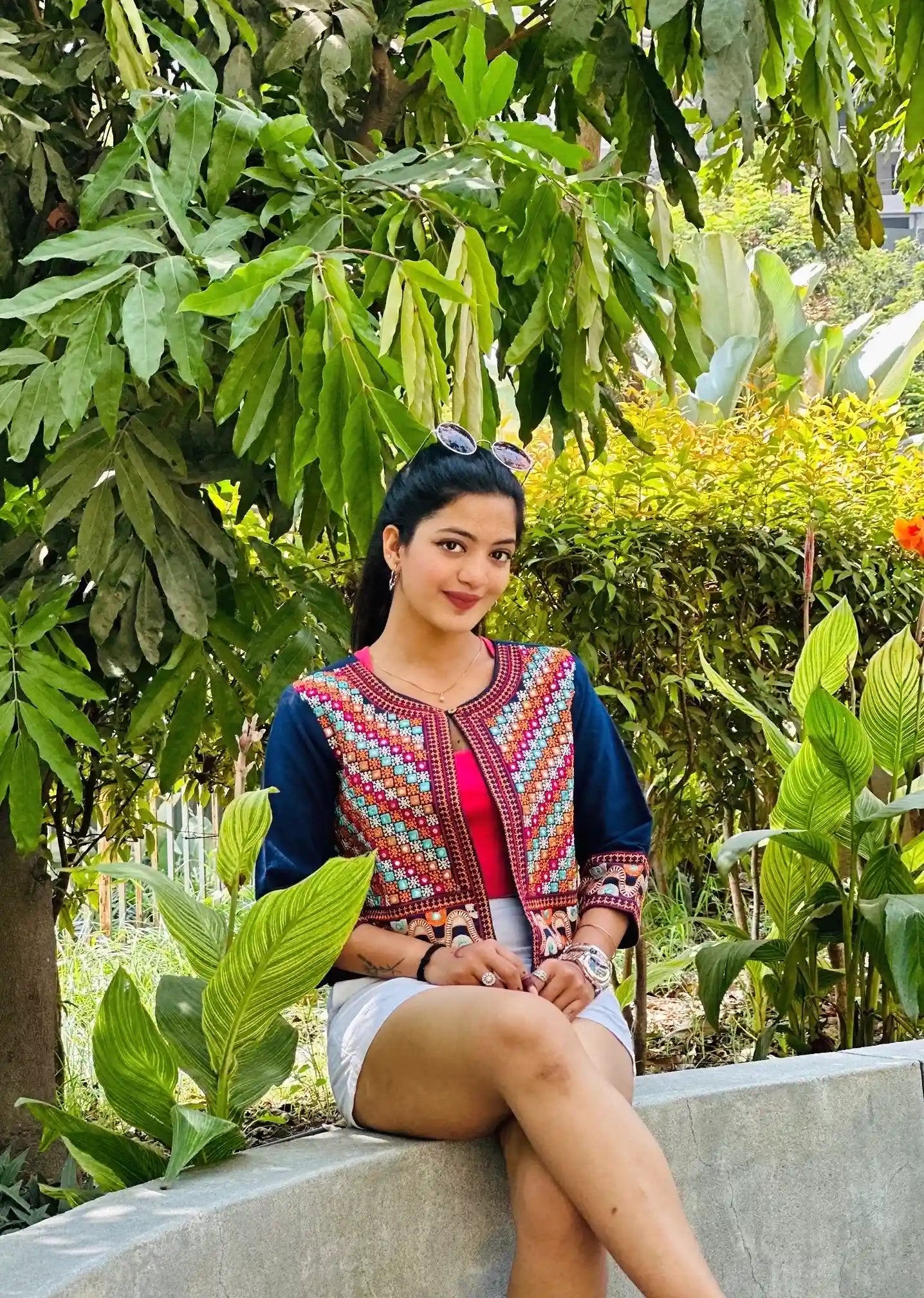 Rich Blue Embroidered Jacket