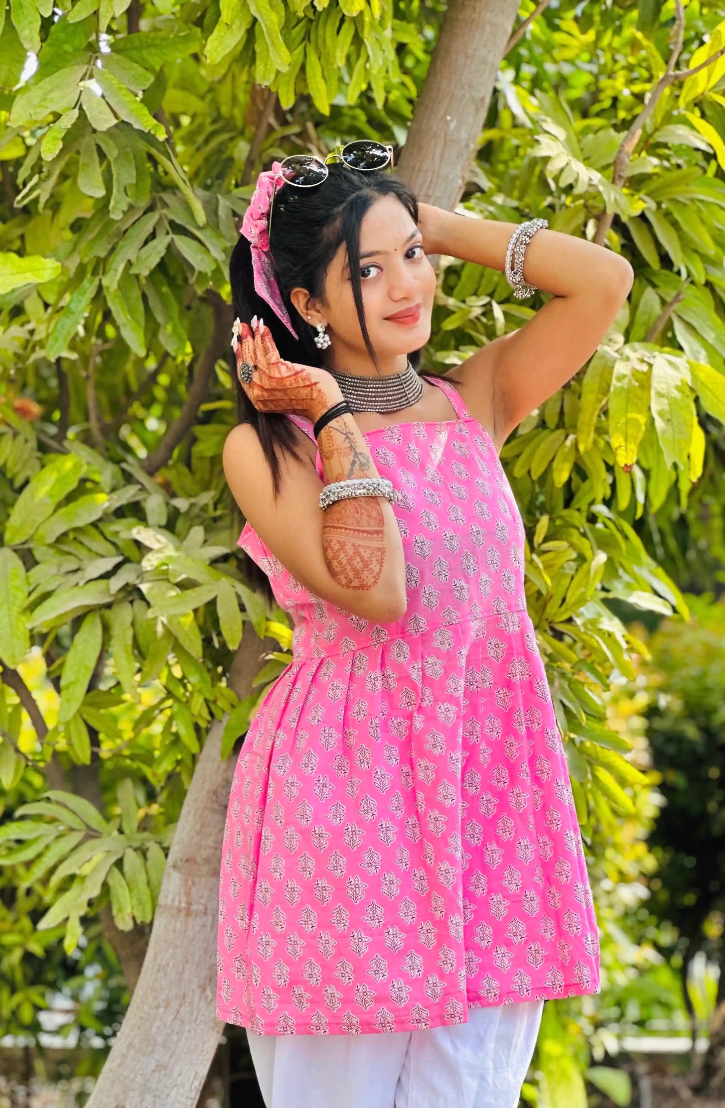 Pretty Pink Jaipuri Short Top