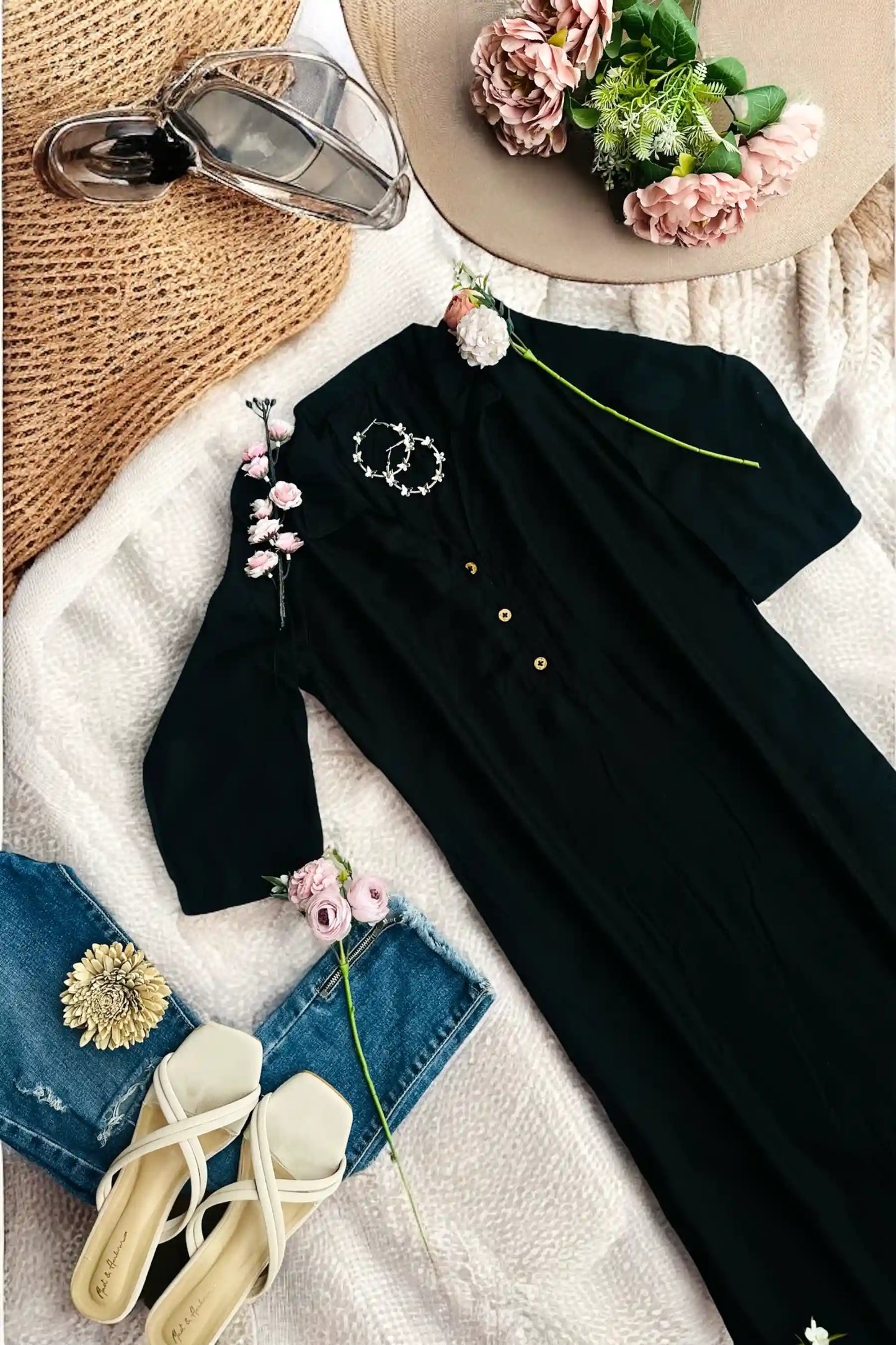Trendy Black Collar Kurta - Passion for Fashion by Shivani