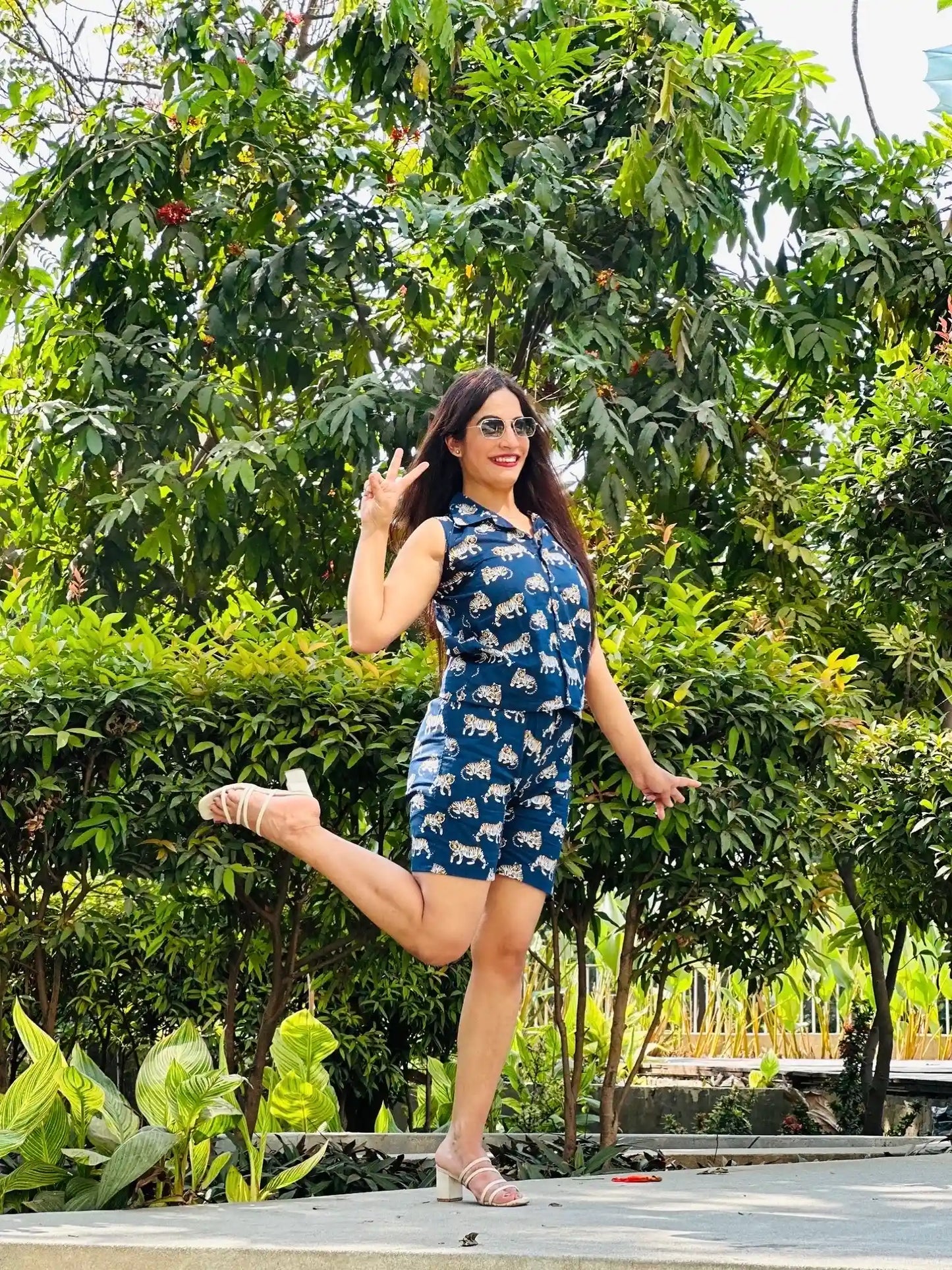 Blue Tiger Jaipuri Cord Set
