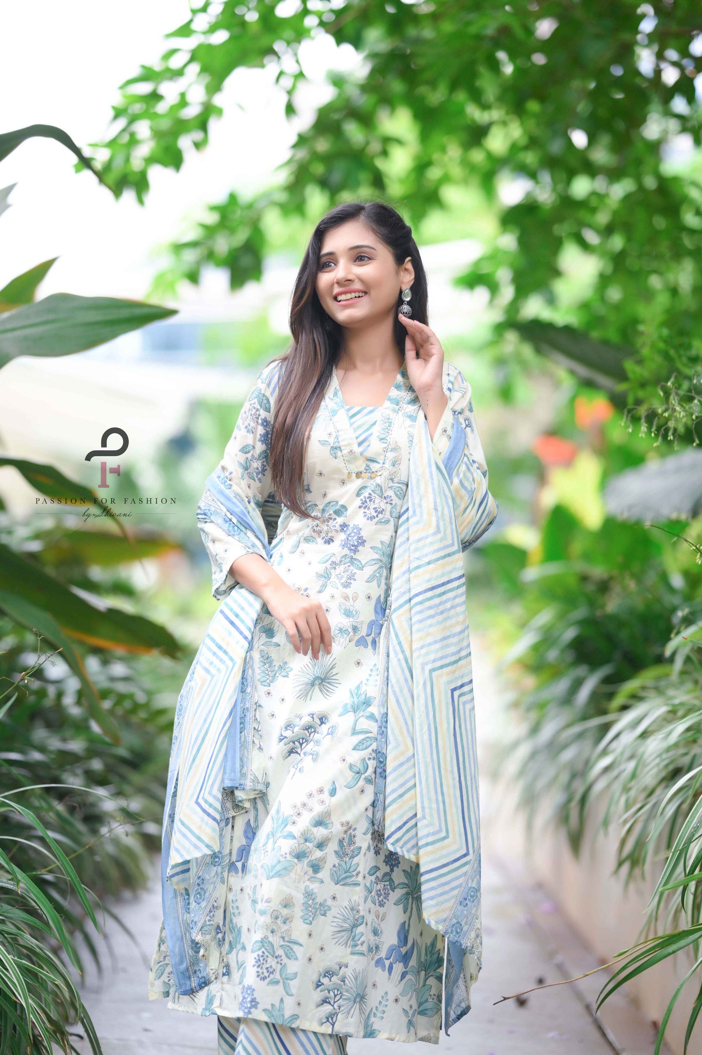 Breezy White Meher MulMul Suit
