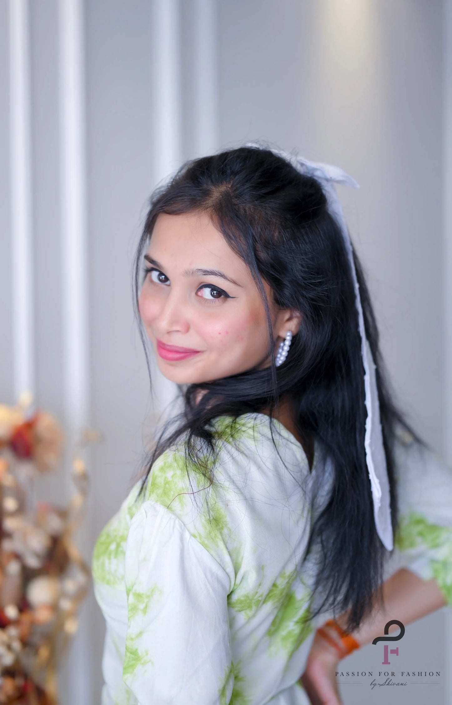 Tie Dye Green Frill Twirl Dress - Passion for Fashion by Shivani