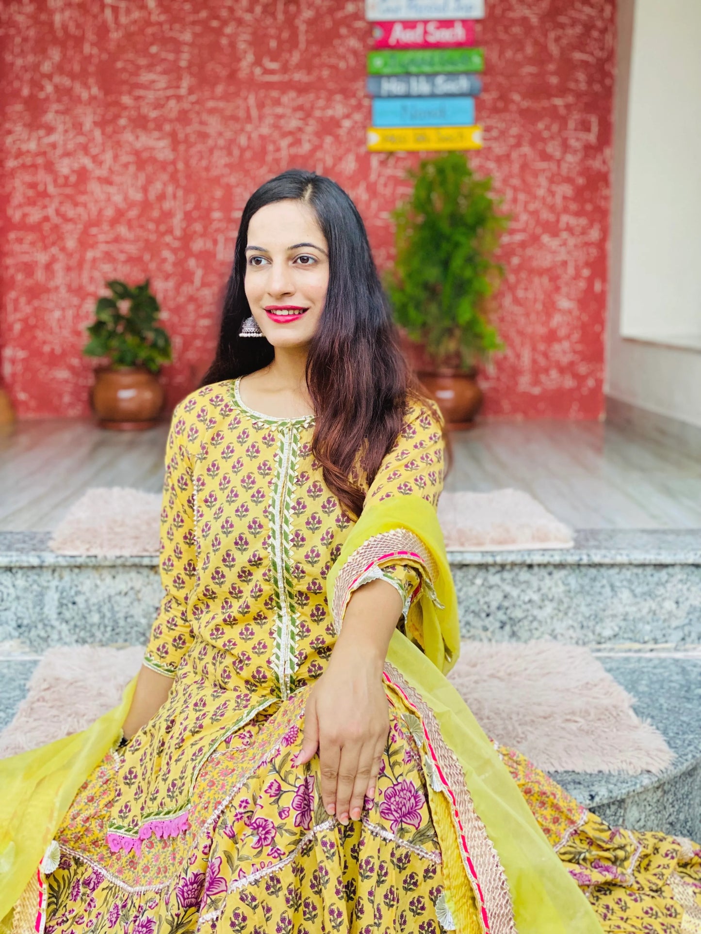 Blush Yellow Meher Skirt Kurta Set