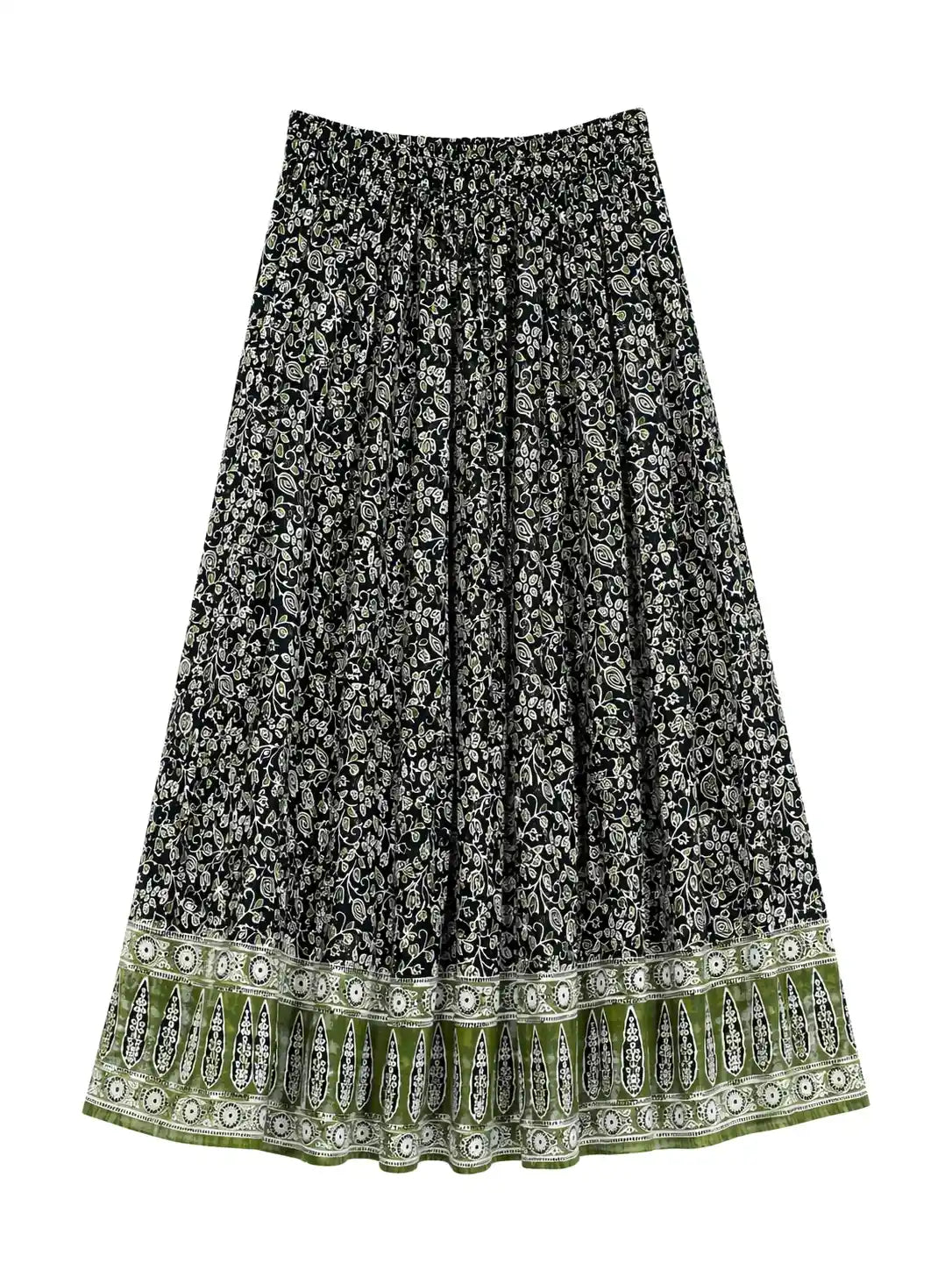 Kalamkari Black Jaipuri Twirl Skirt
