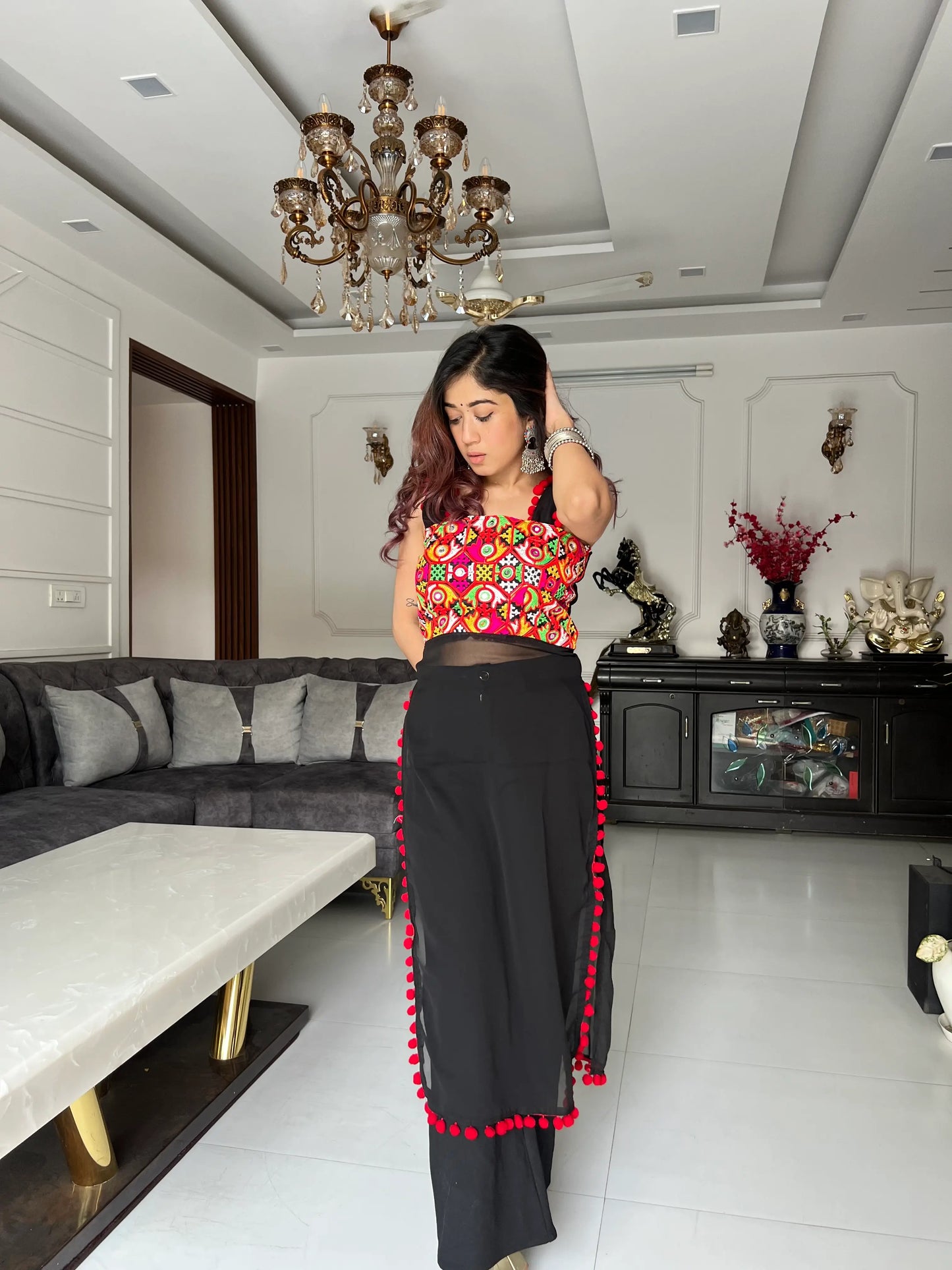 Surabhi's Black Gamti Gulnaz Kurta