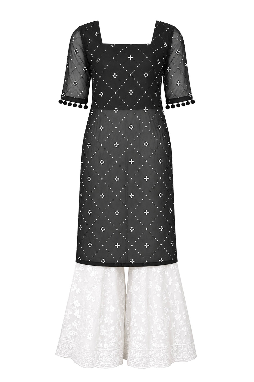 Jaaz Black Embroidered Gulnaz Kurta