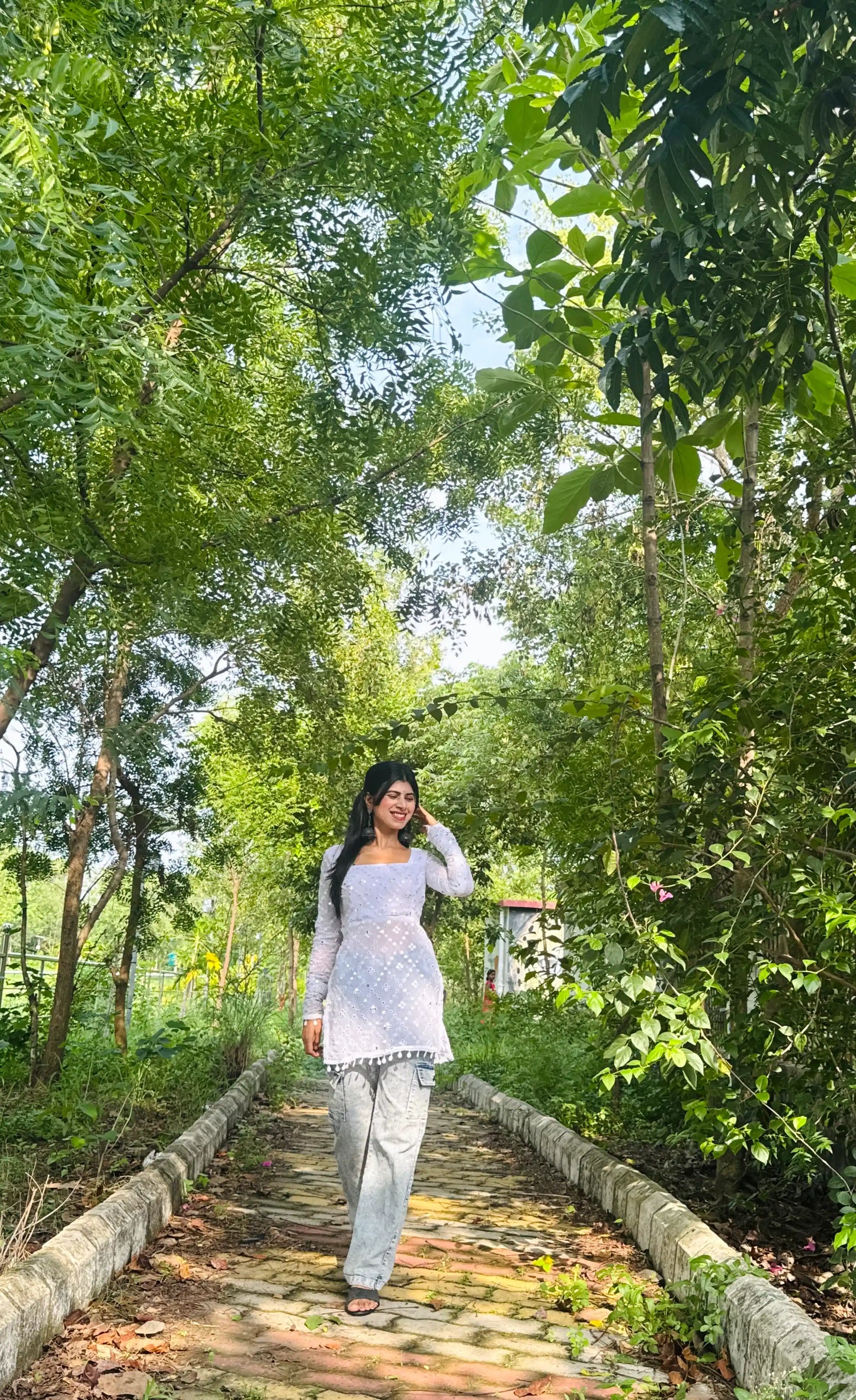 White Mirror Gulnaz Dori Kurta - Passion for Fashion by Shivani