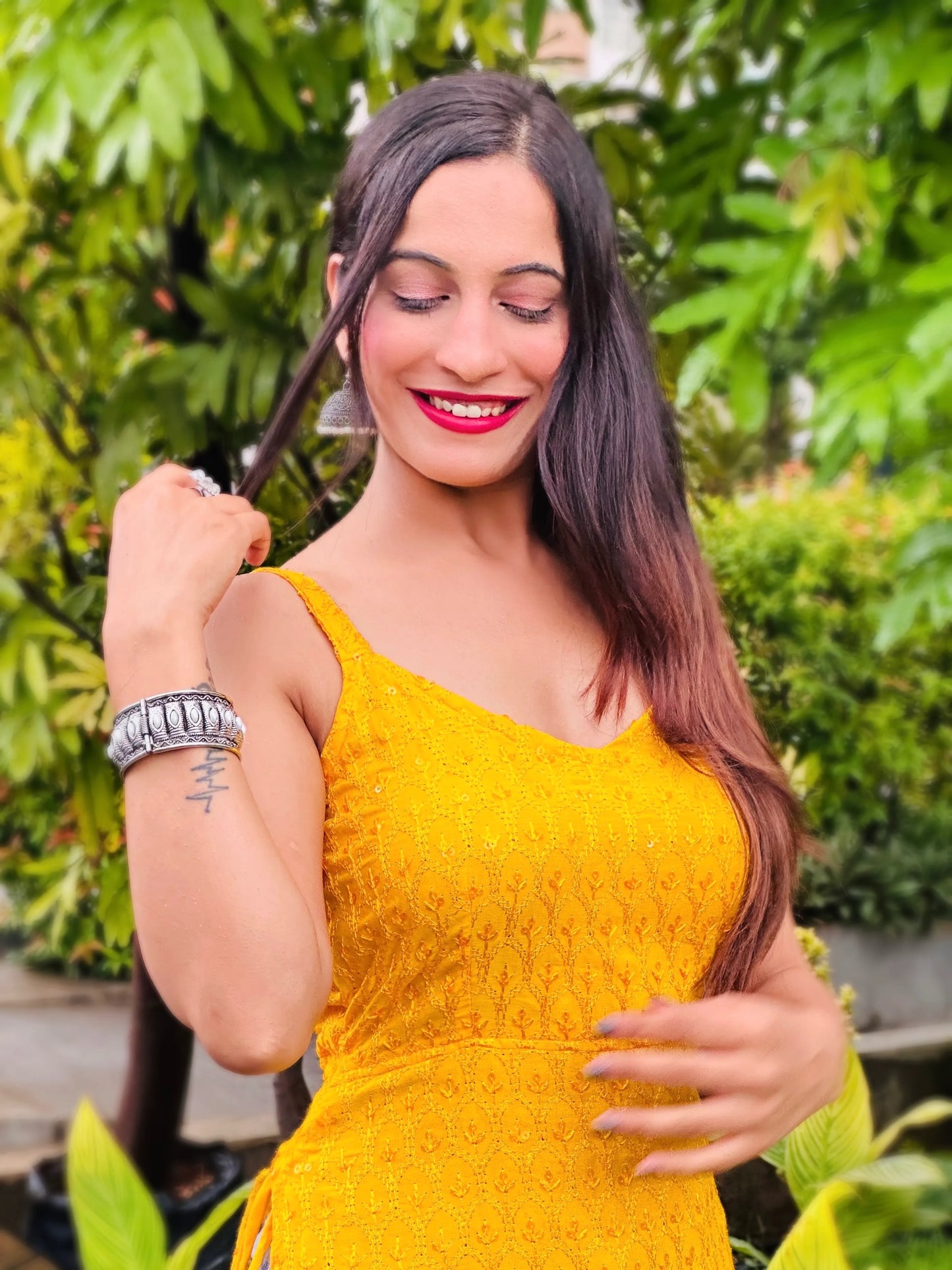 Sunflower Yellow Sequence Gulnaz Kurta