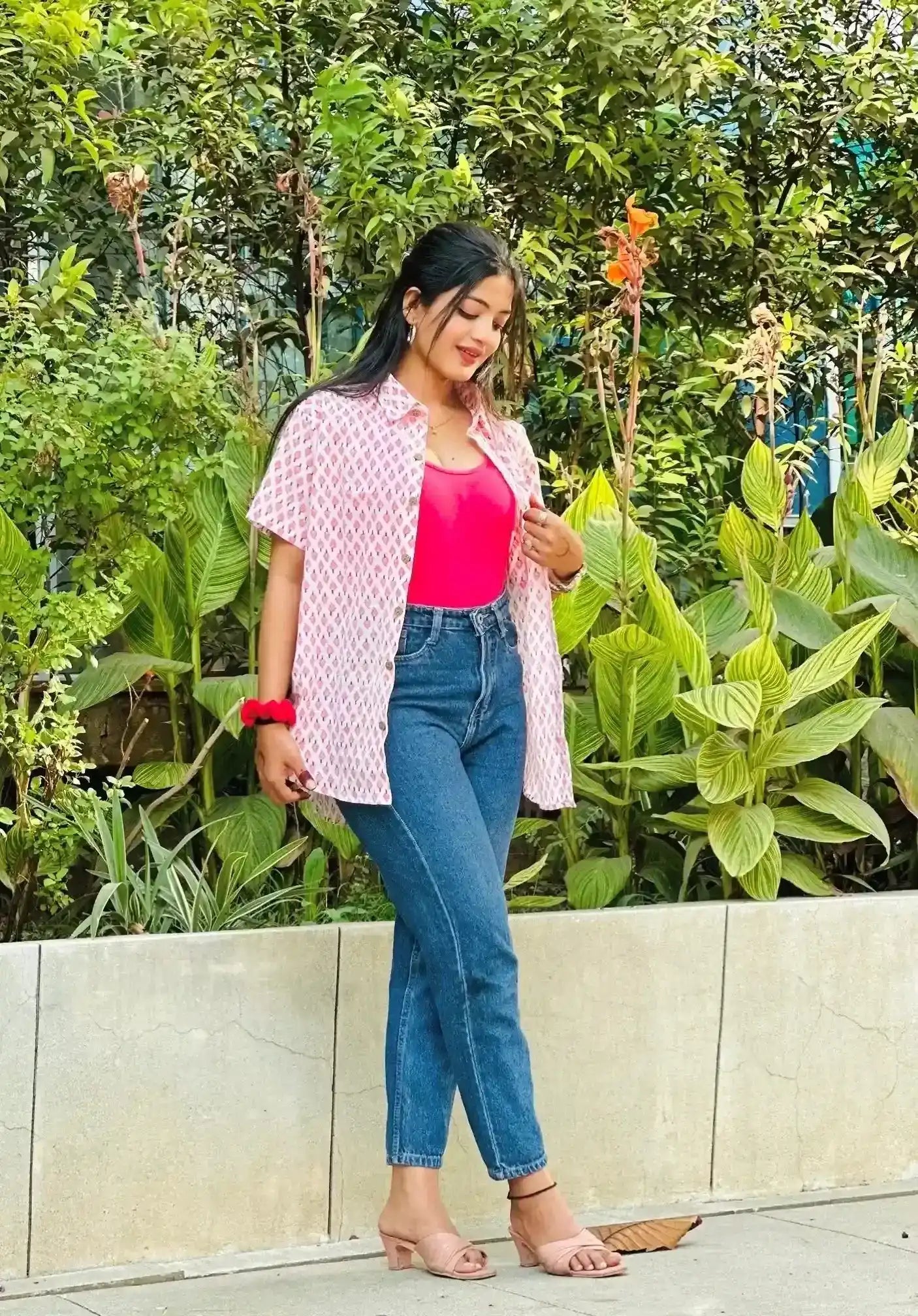Pink Block Jaipuri Shirt - Passion for Fashion by Shivani