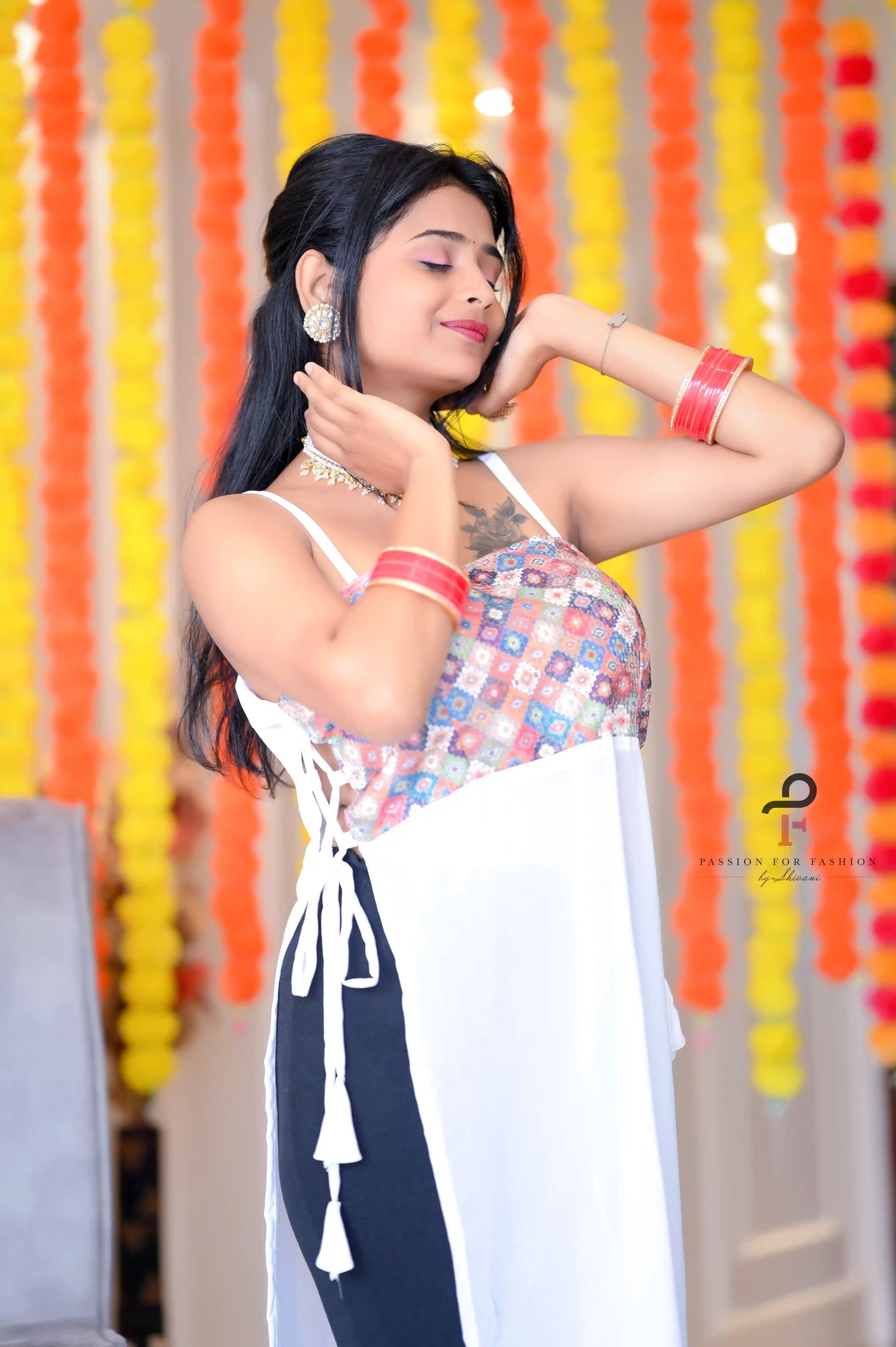 Denim White Dori Gulnaz Kurta - Passion for Fashion by Shivani