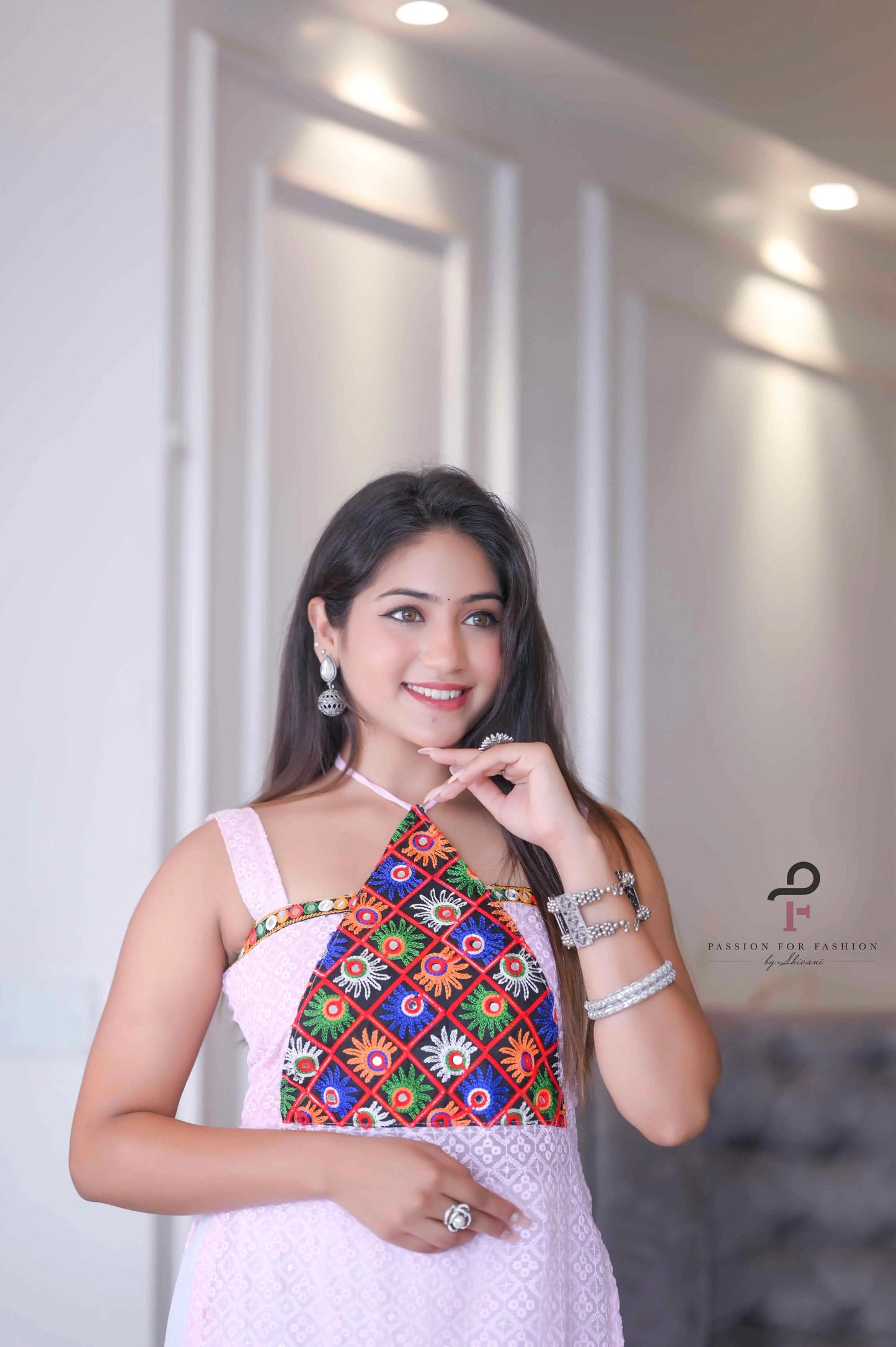 Blossom Pink Embroidered Gulnaz Kurta