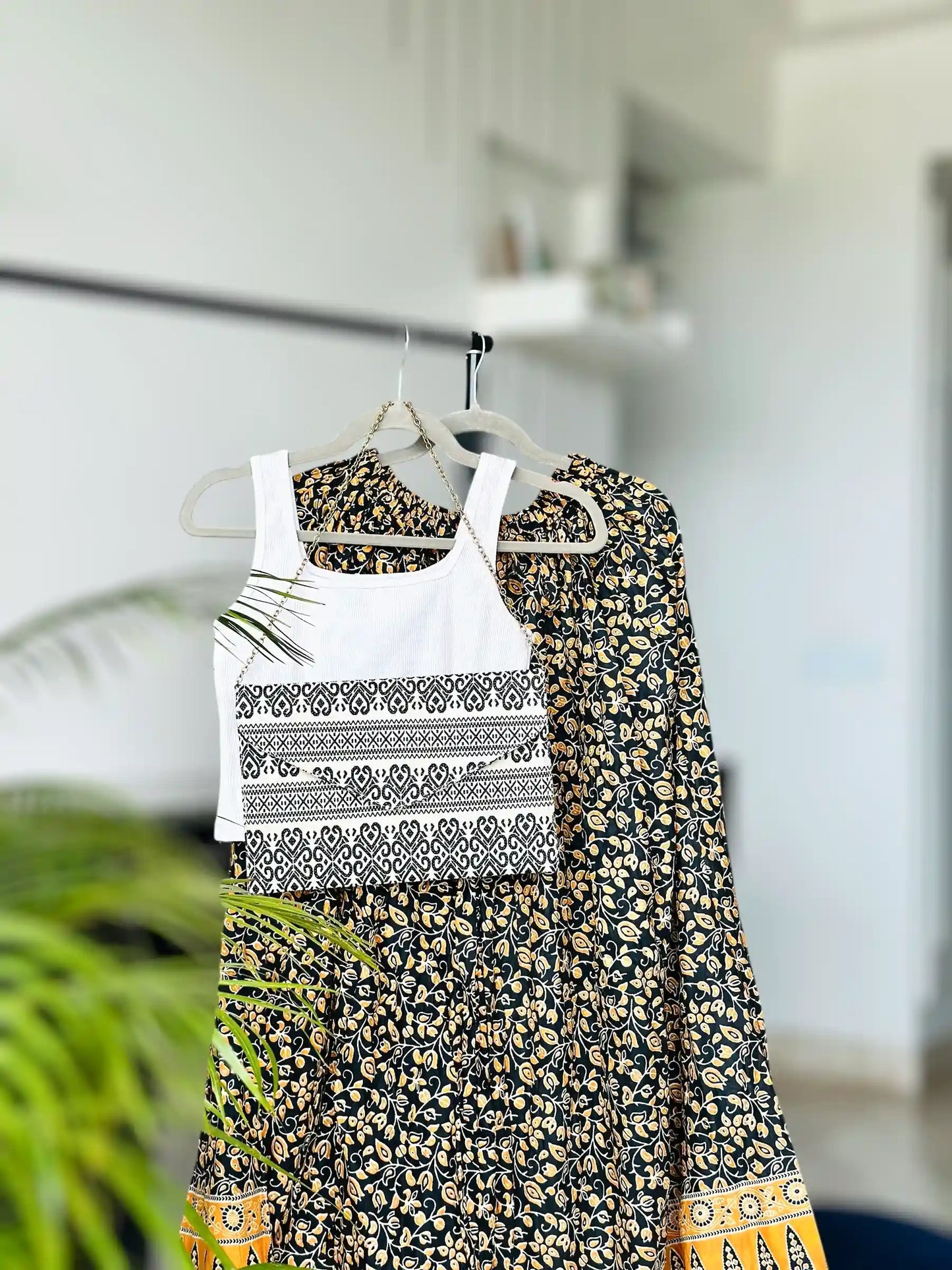 Mustard Kalamkari Jaipuri Twirl Skirt