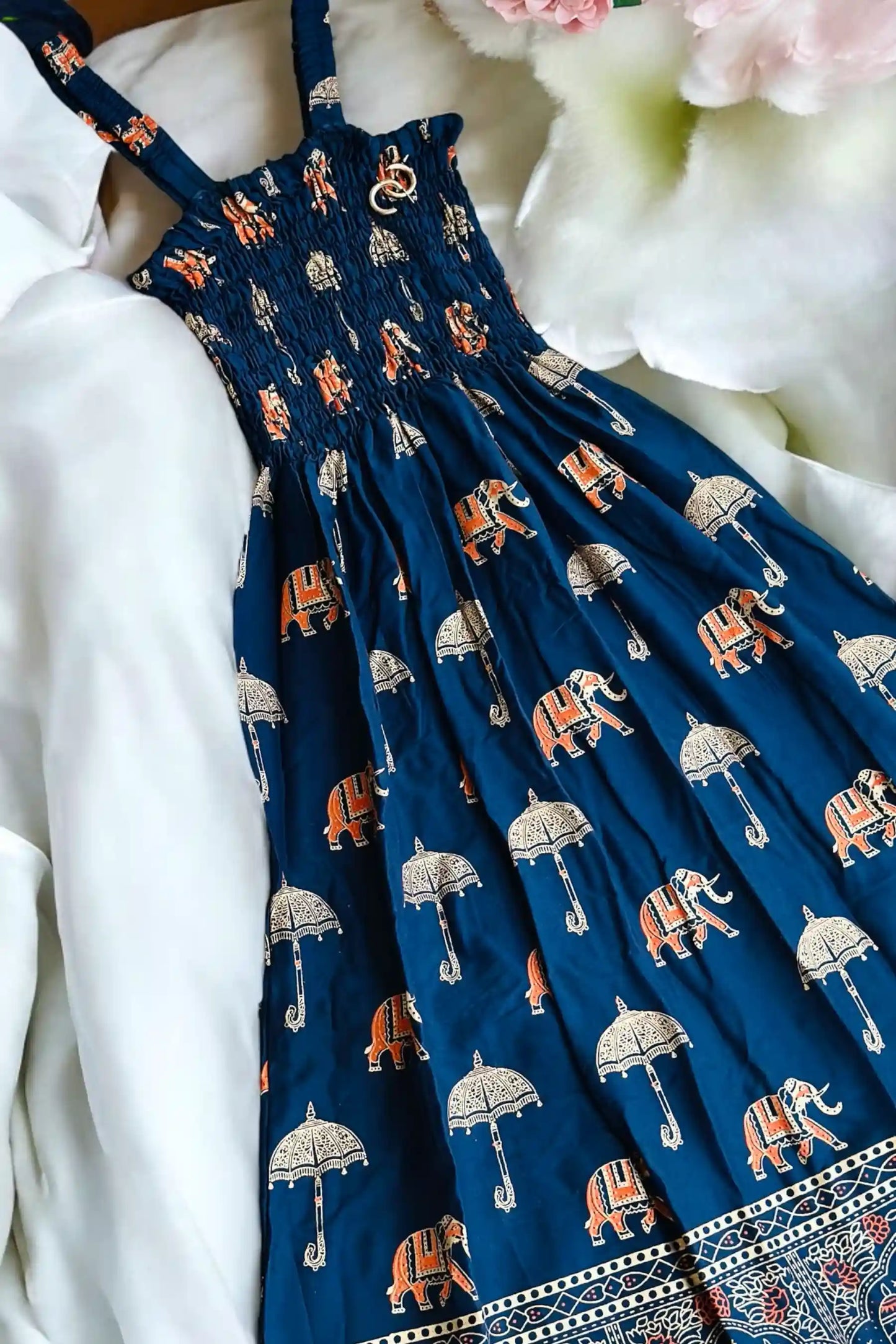 Blue Elephant Smoky Twirl Dress