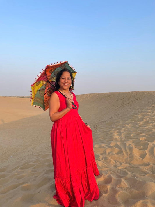 Jyoti’s Pink Frill Twirl Dress - Passion for Fashion by Shivani