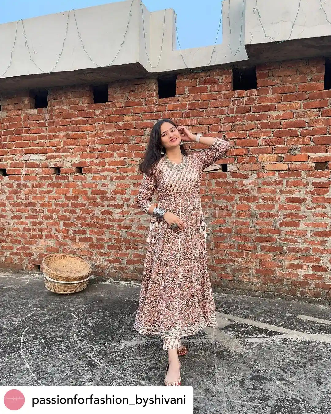 Jaipuri Meher Anarkali Suit Set - Passion for Fashion by Shivani