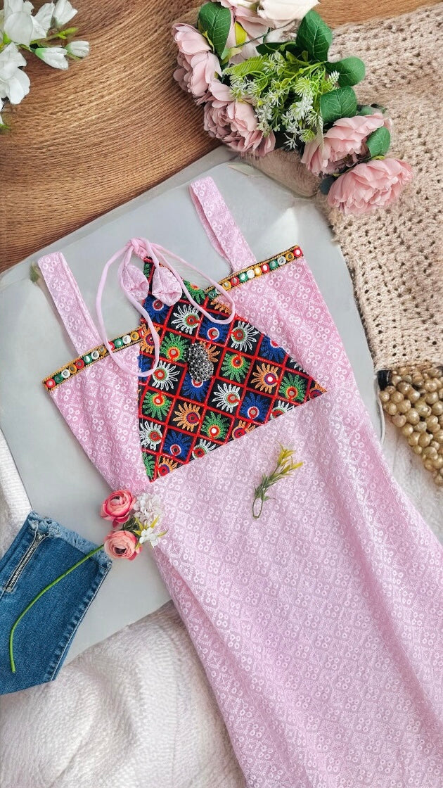 Blossom Pink Embroidered Gulnaz Kurta